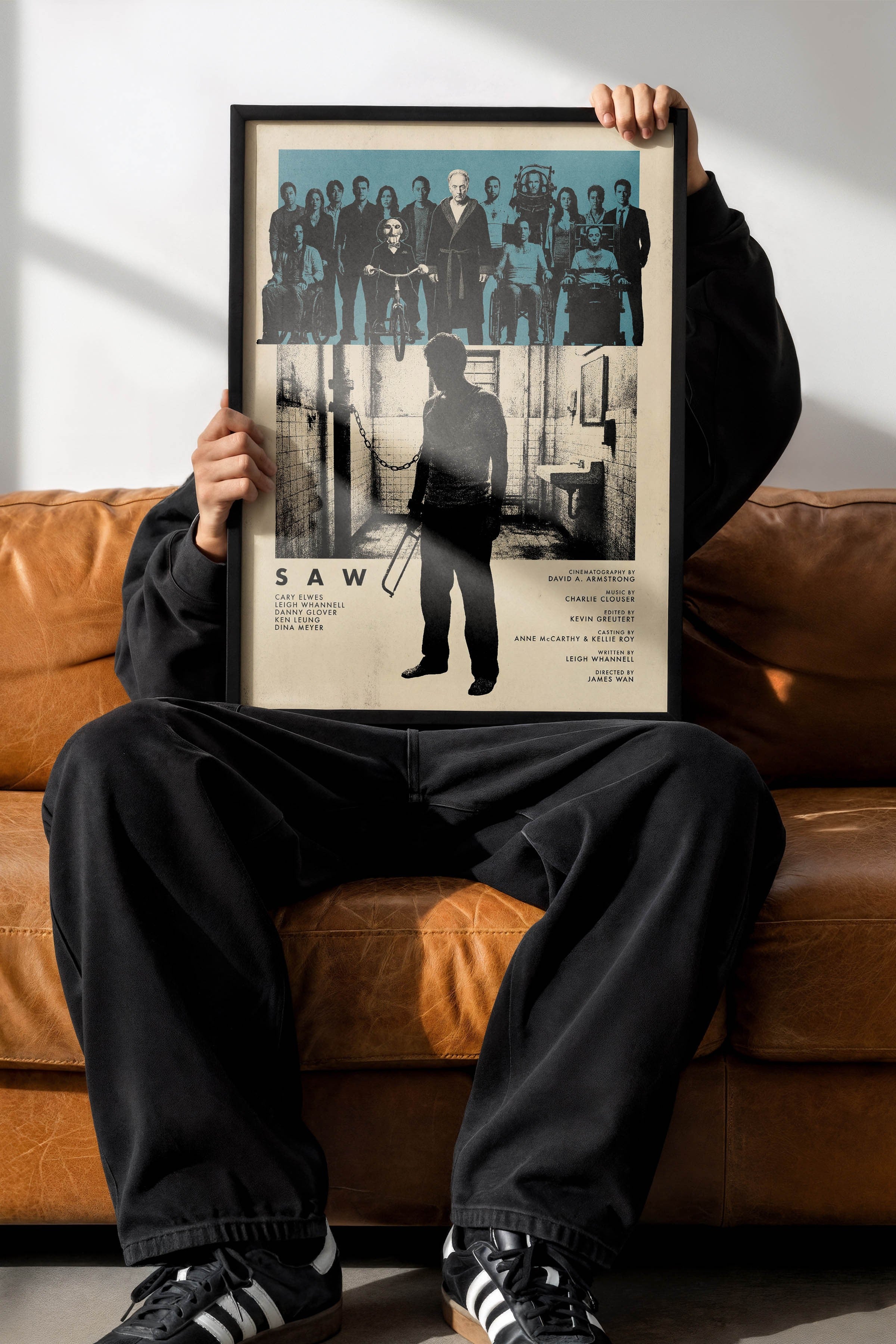 Saw Siyah Çerçeveli Poster, Sinema ve Dizi Tablo, Film Dizi Afişleri NO:112824