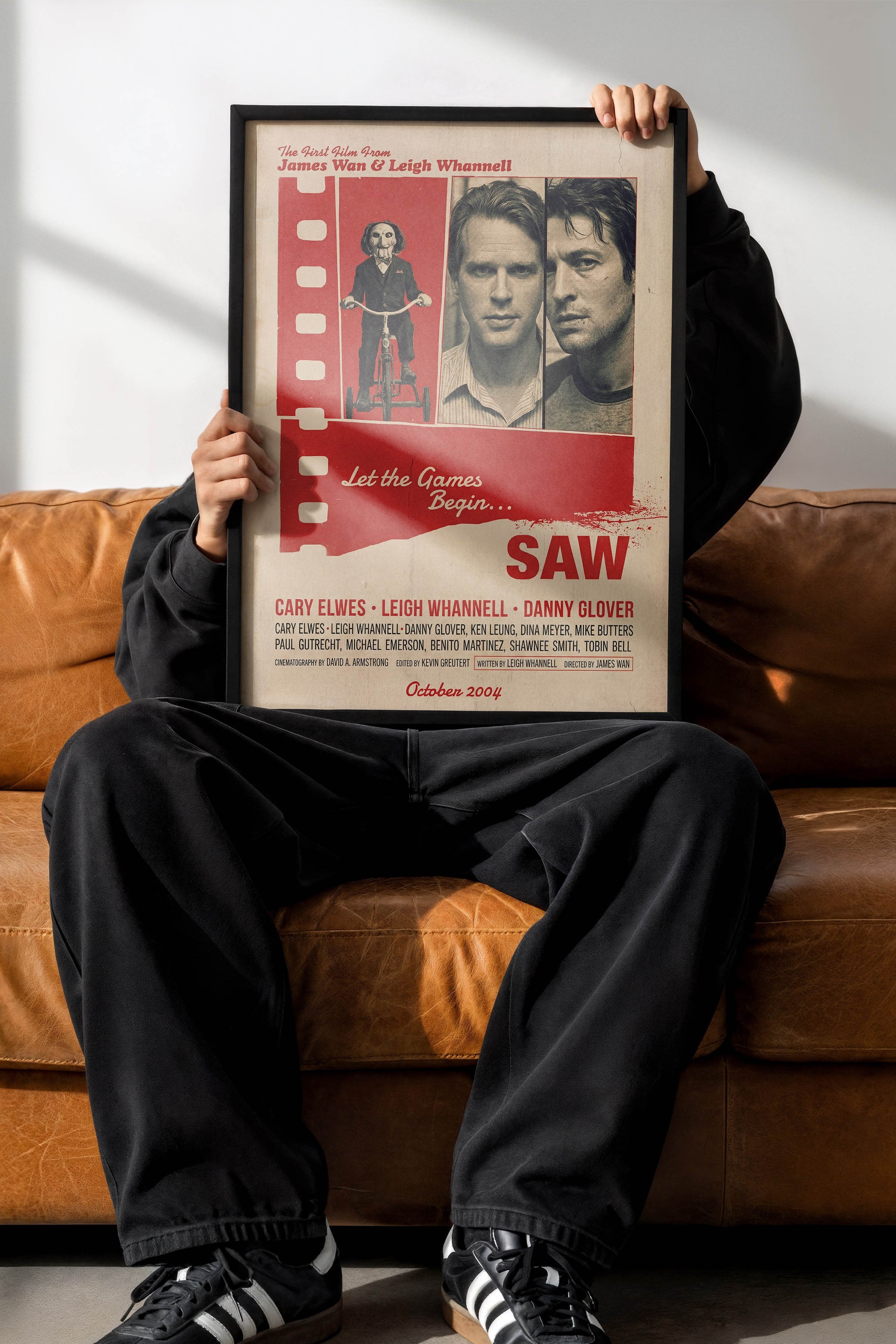 Saw Siyah Çerçeveli Poster, Sinema ve Dizi Tablo, Film Dizi Afişleri NO:112913