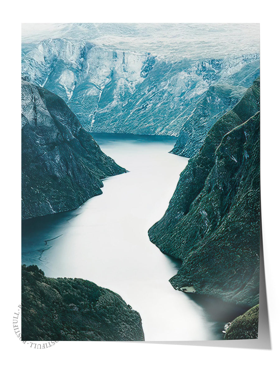 Buzul Fiyortu Manzarası Doğa Comfort Serisi Çerçevesiz Poster