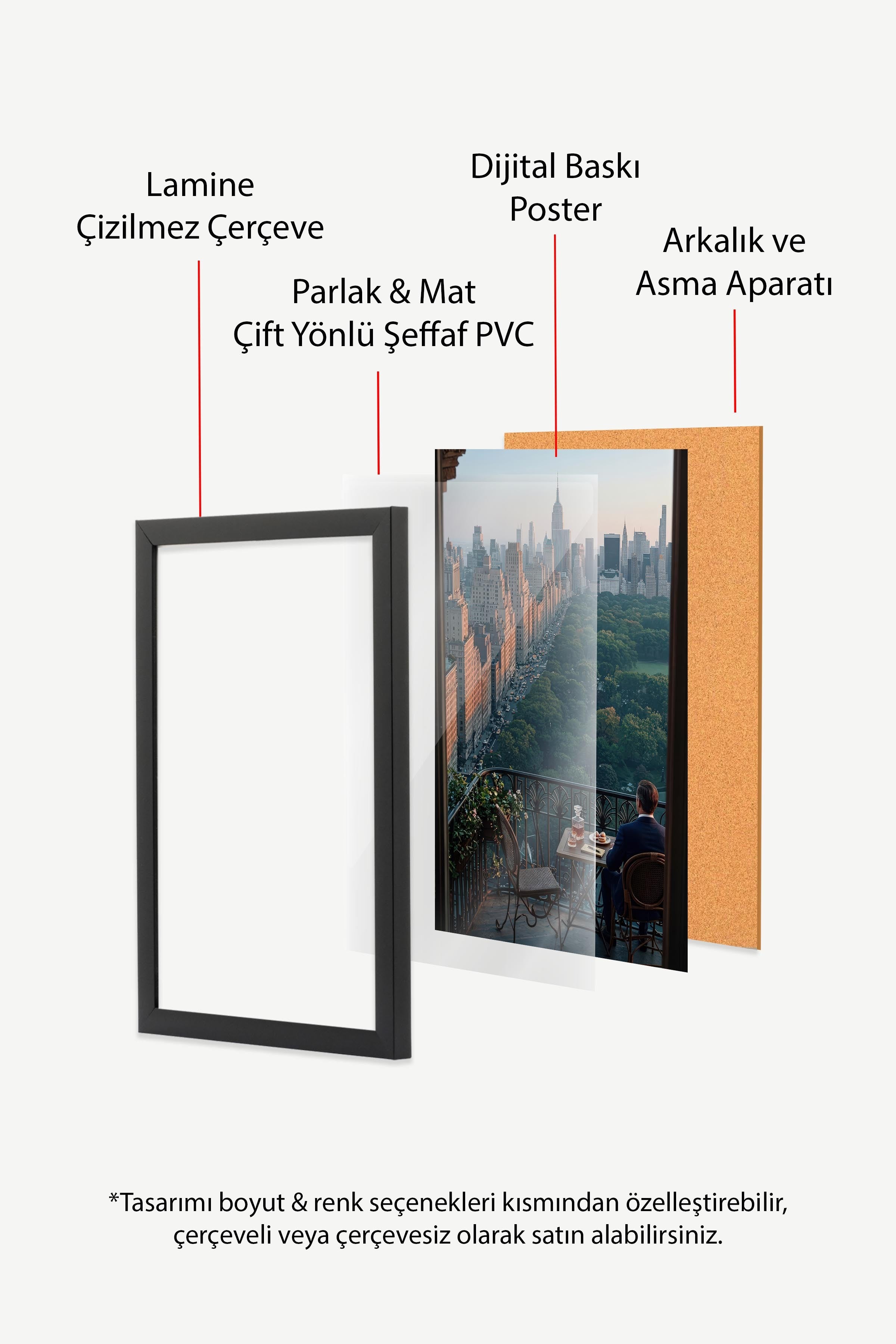 Şehir Manzarası Posteri, Siyah Çerçeveli Poster, Old Money Serisi, NO:113136