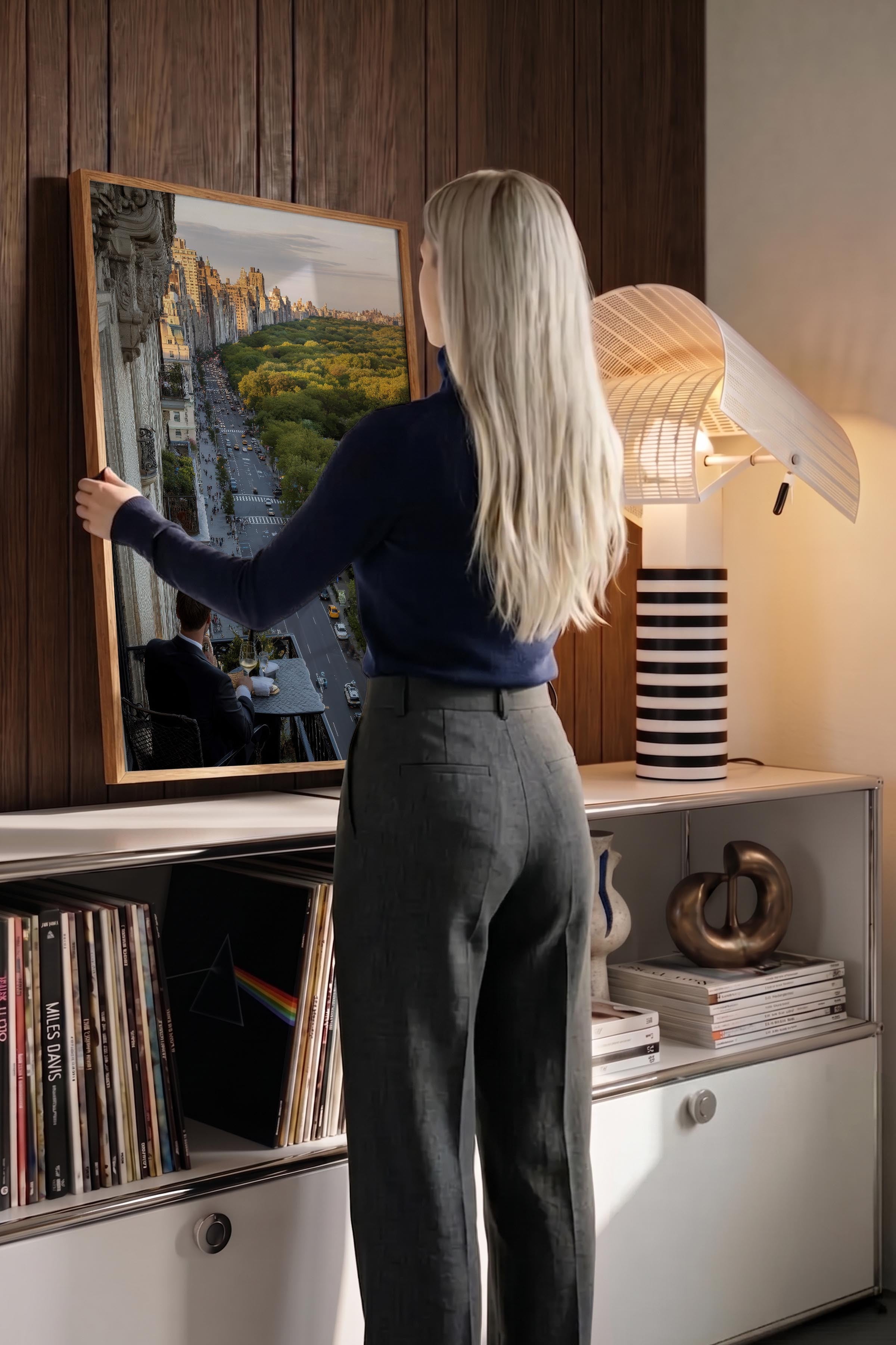 Şehir ve Doğa Posteri, Ahşap Çerçeveli Poster, Old Money Serisi, NO:113243