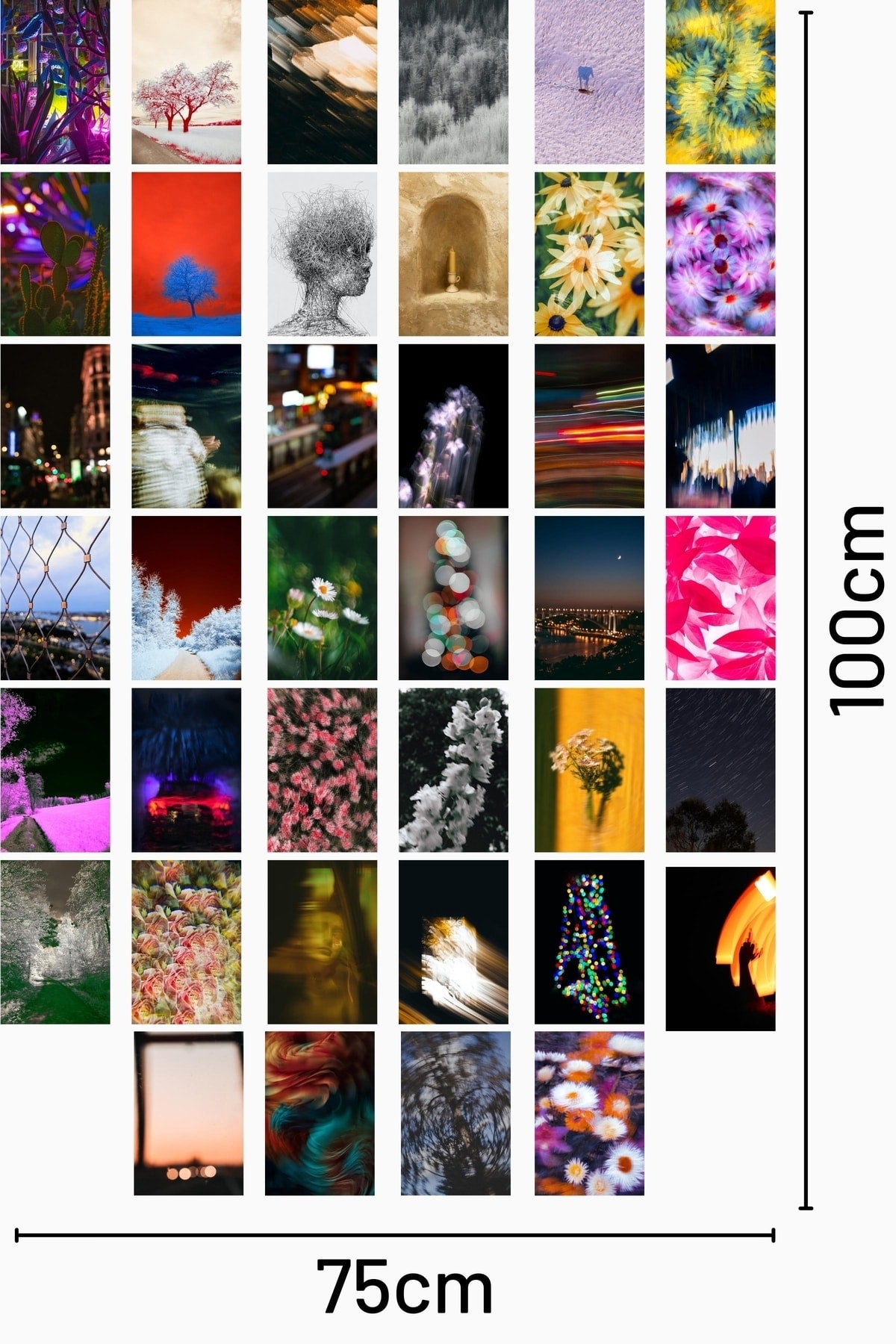 Serüven Kolaj Poster Seti - Kolaj Seti - Stiker Bant Hediyeli - 40 Adet 10cm*15cm - Kutulu Set