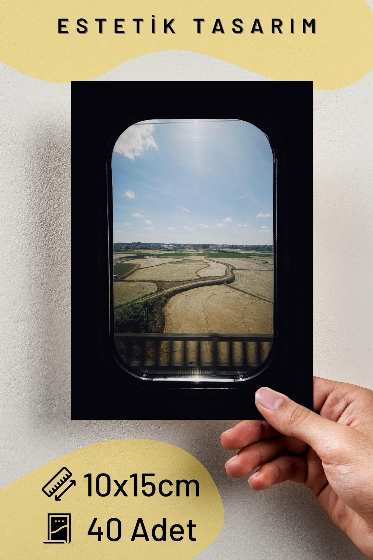 Seyahat Manzara Poster Seti - Kolaj Seti - Stiker Bant Hediyeli - 40 Adet 10*15cm - Kutulu Set