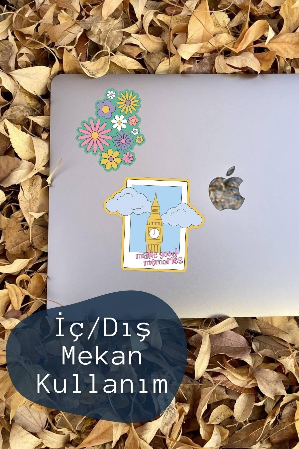 Seyahat Temalı Sticker Seti - 11 Adet Etiket Seti- Telefon, Tablet, Defter Laptop Uyumlu Etiket