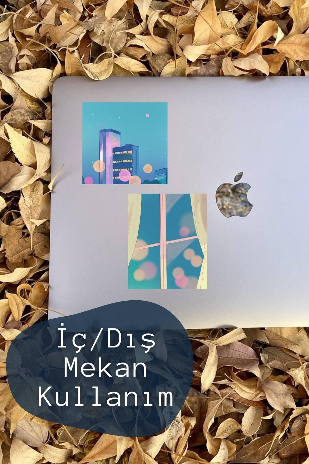 Seyahat Temalı Sticker Seti - 12 Adet Etiket Seti- Telefon, Tablet, Defter Laptop Uyumlu Etiket