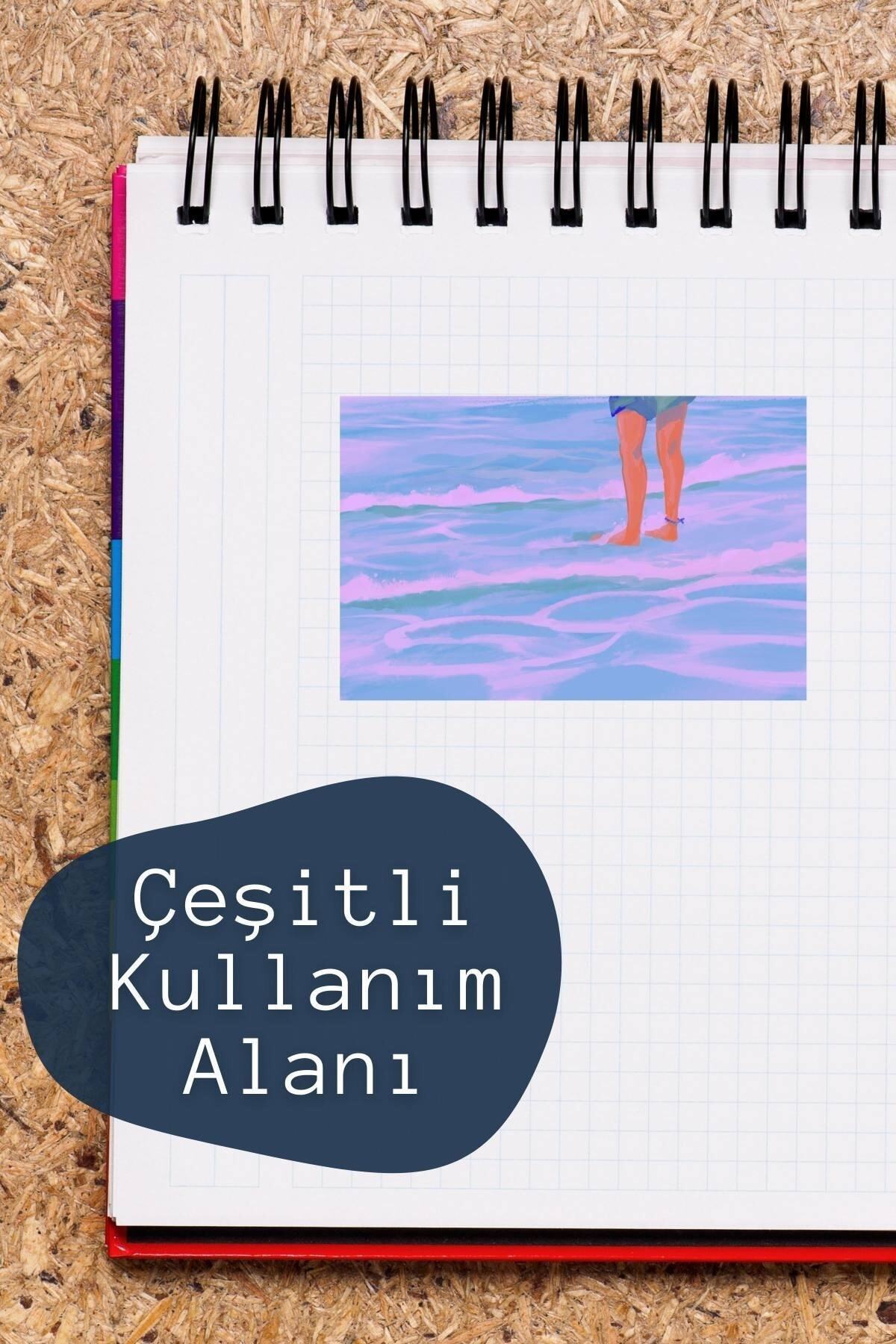 Seyahat Temalı Sticker Seti - 4 Adet Etiket Seti- Telefon, Tablet, Defter Laptop Uyumlu Etiket
