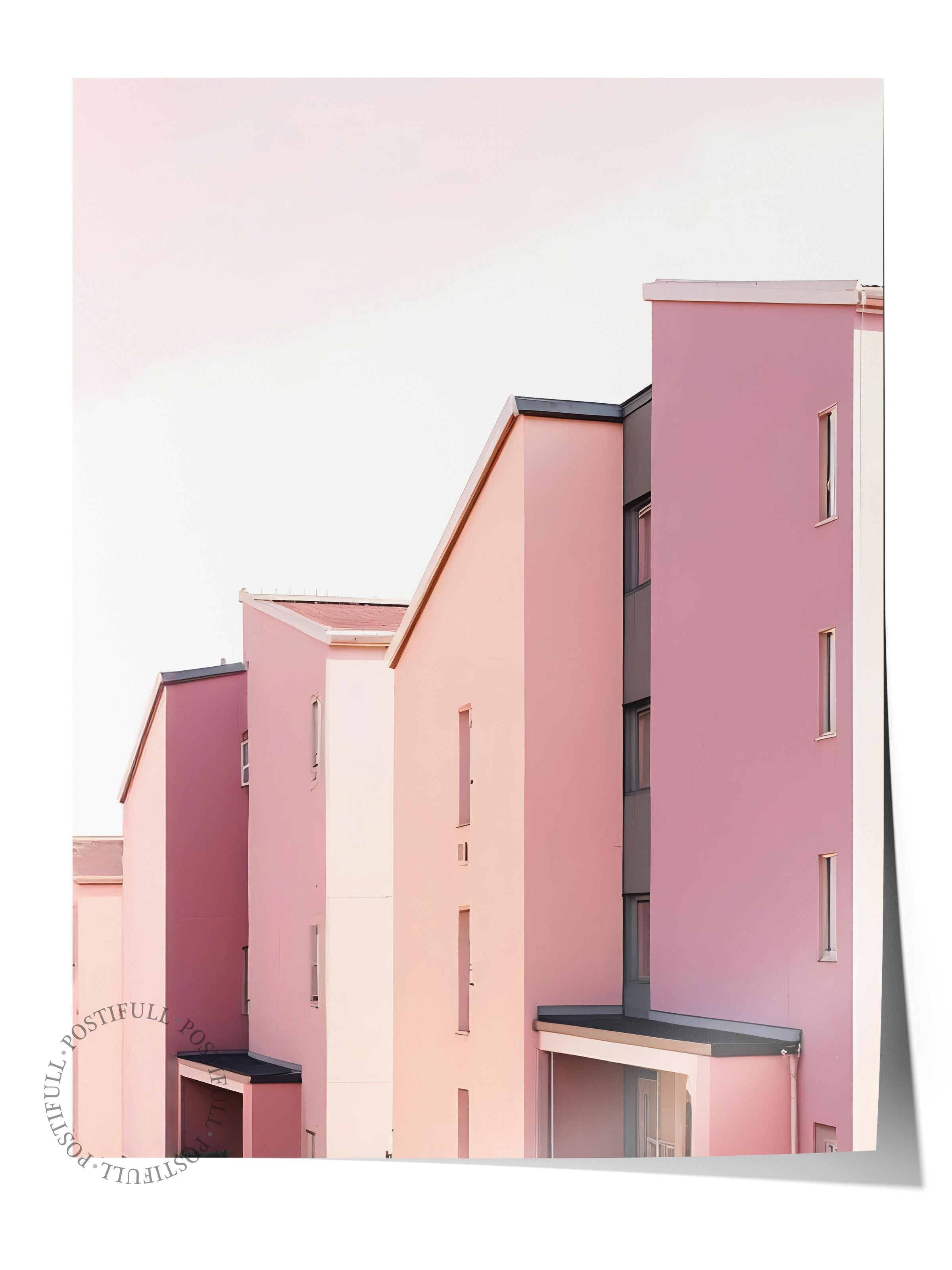 Shades of Pink Poster, Çerçevesiz Duvar Posteri, Dikey Duvar Tablosu Comfort Serisi NO:108487