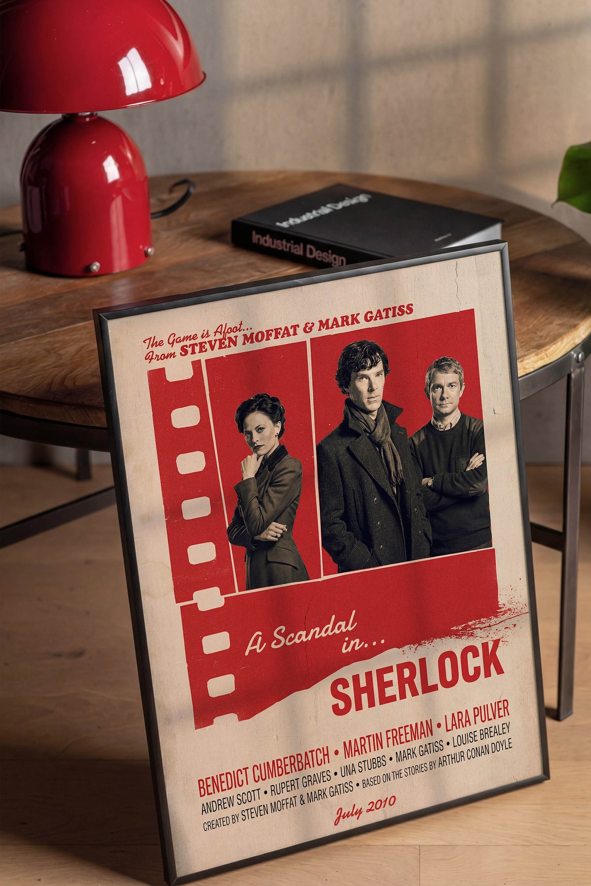 Sherlock Siyah Çerçeveli Poster, Sinema ve Dizi Tablo, Film Dizi Afişleri NO:112860