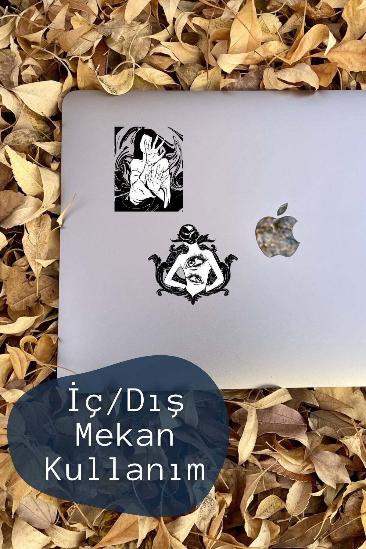 Sirk Temalı Sticker Seti - 13 Adet Etiket Seti- Telefon, Tablet, Defter Laptop Uyumlu Etiket