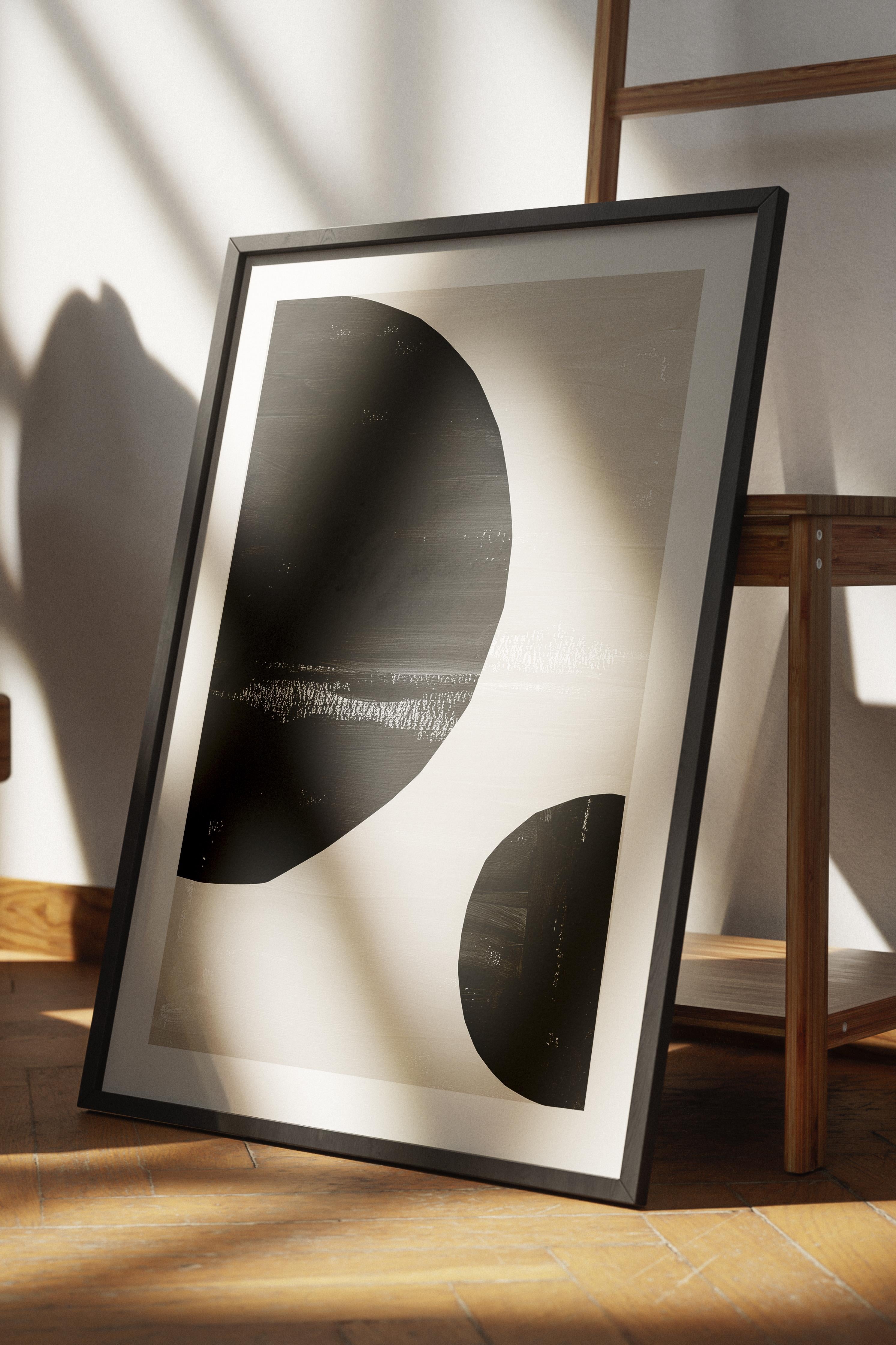 Siyah Beyaz Boho Duvar Dekoru, Çerçevesiz Poster, Çerçevesiz Duvar Tablosu - Fine Art Kağıt