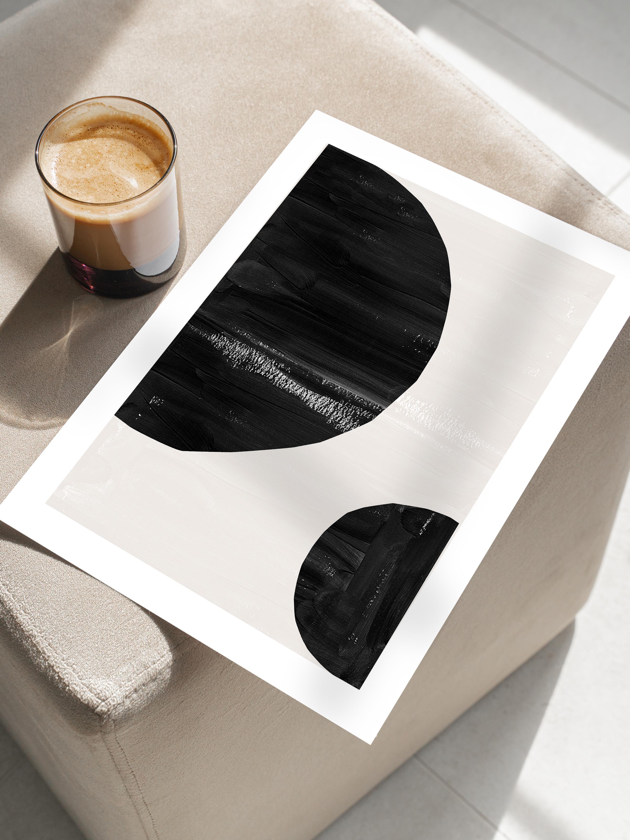 Siyah Beyaz Boho Duvar Dekoru, Çerçevesiz Poster, Çerçevesiz Duvar Tablosu - Fine Art Kağıt