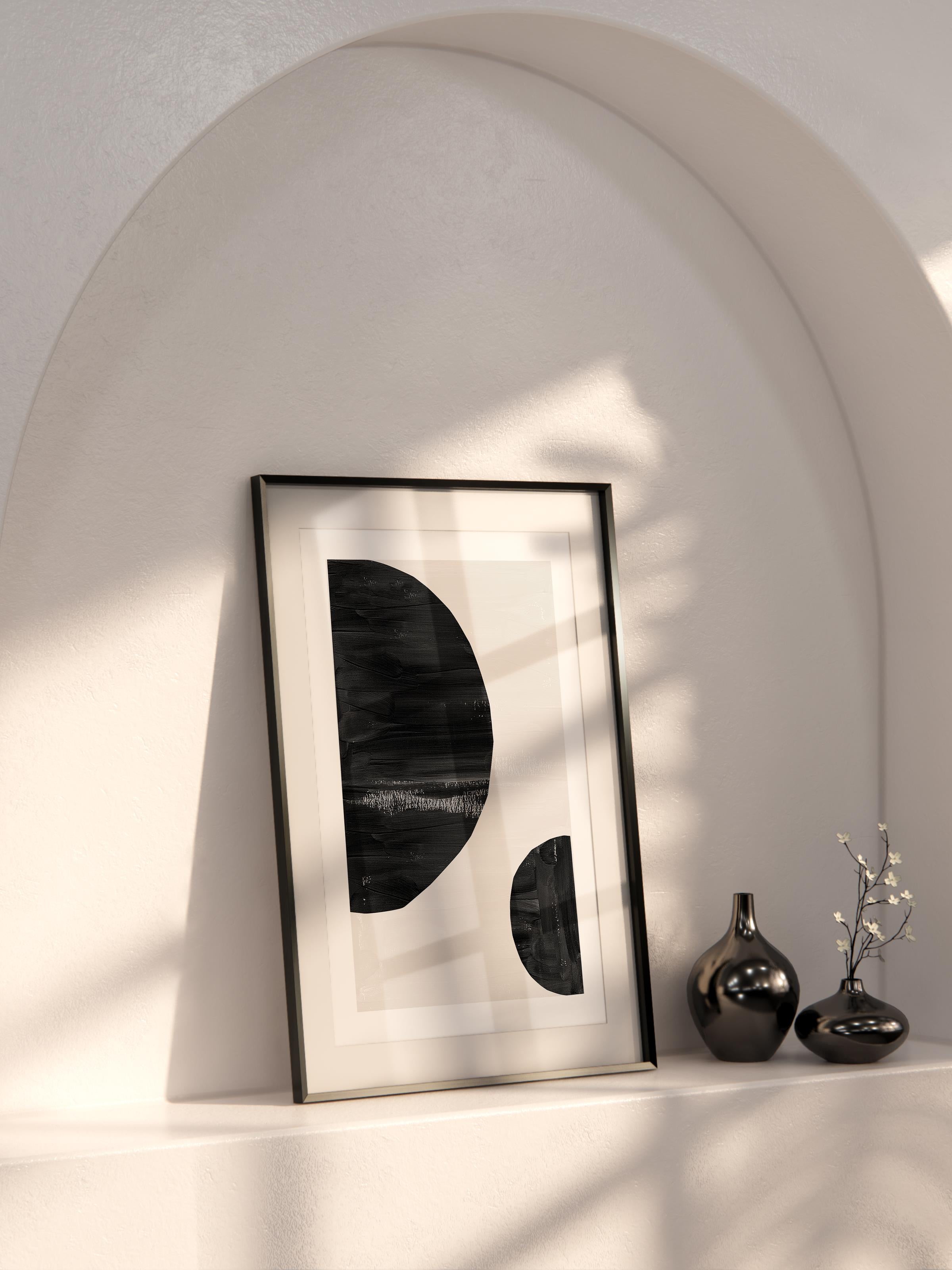 Siyah Beyaz Boho Duvar Dekoru, Çerçevesiz Poster, Çerçevesiz Duvar Tablosu - Fine Art Kağıt