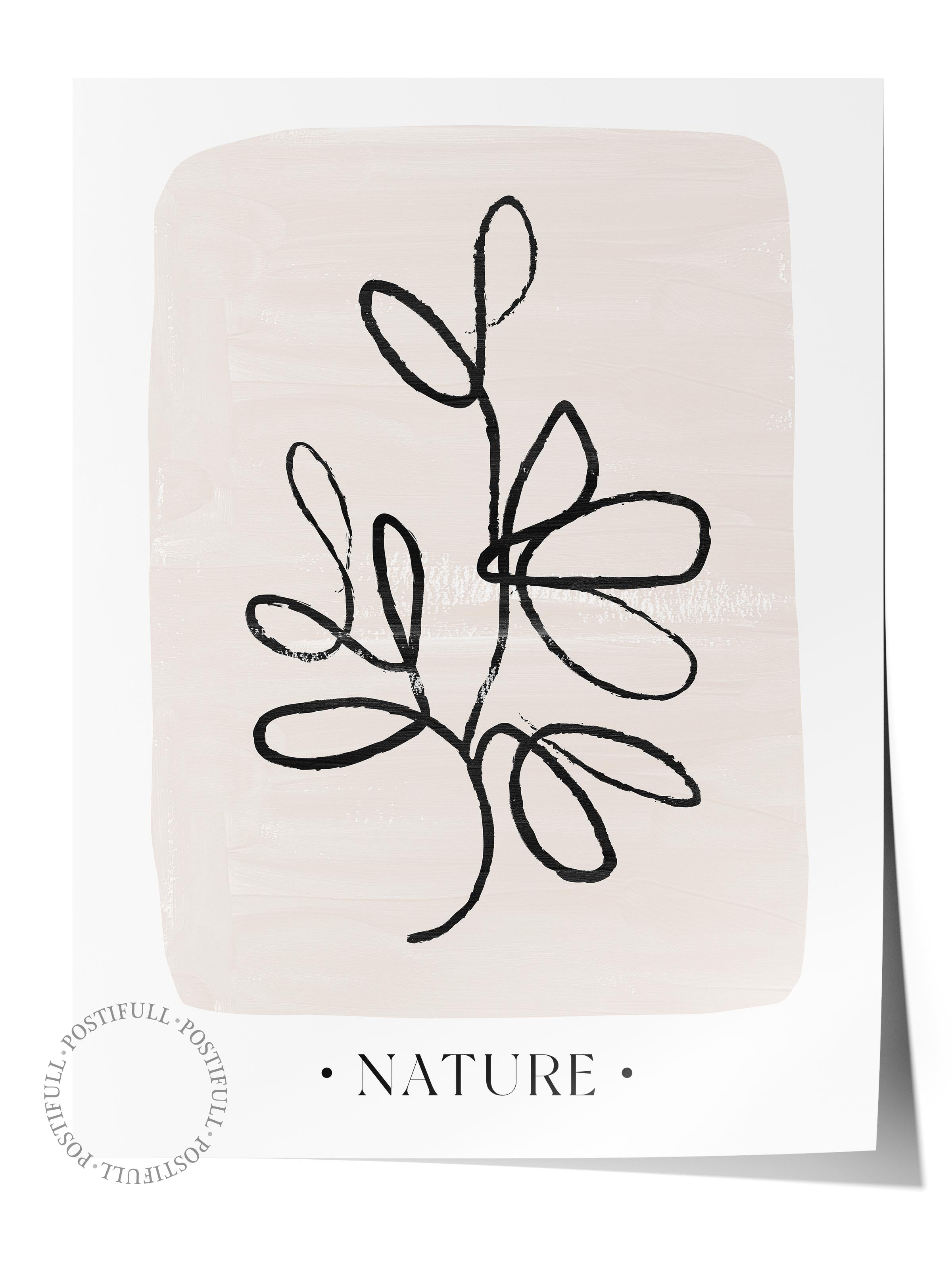 Siyah Beyaz Boho Duvar Dekoru, Çerçevesiz Poster, Çerçevesiz Duvar Tablosu - Fine Art Kağıt