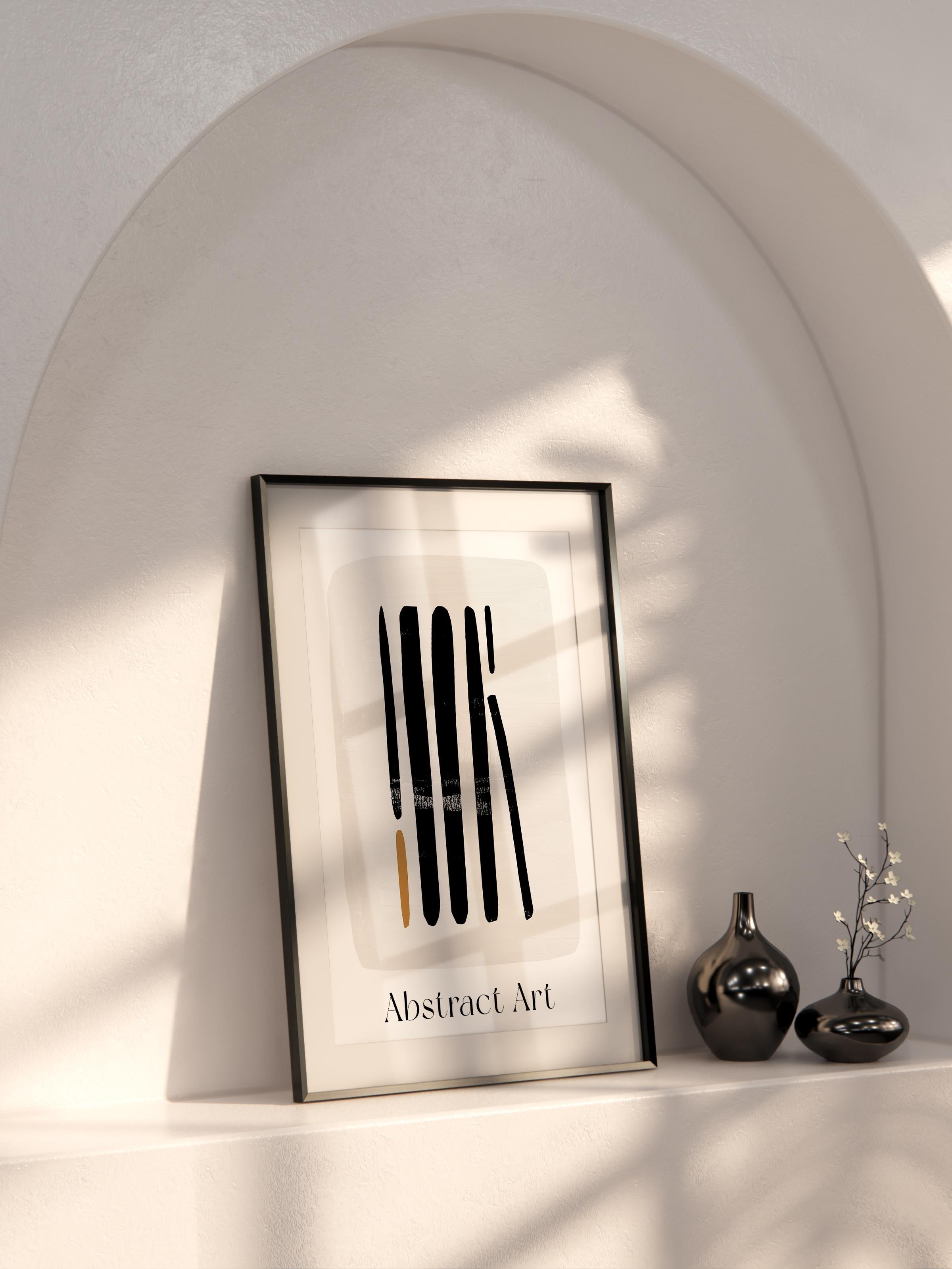 Siyah Beyaz Boho Duvar Dekoru, Çerçevesiz Poster, Çerçevesiz Duvar Tablosu - Fine Art Kağıt