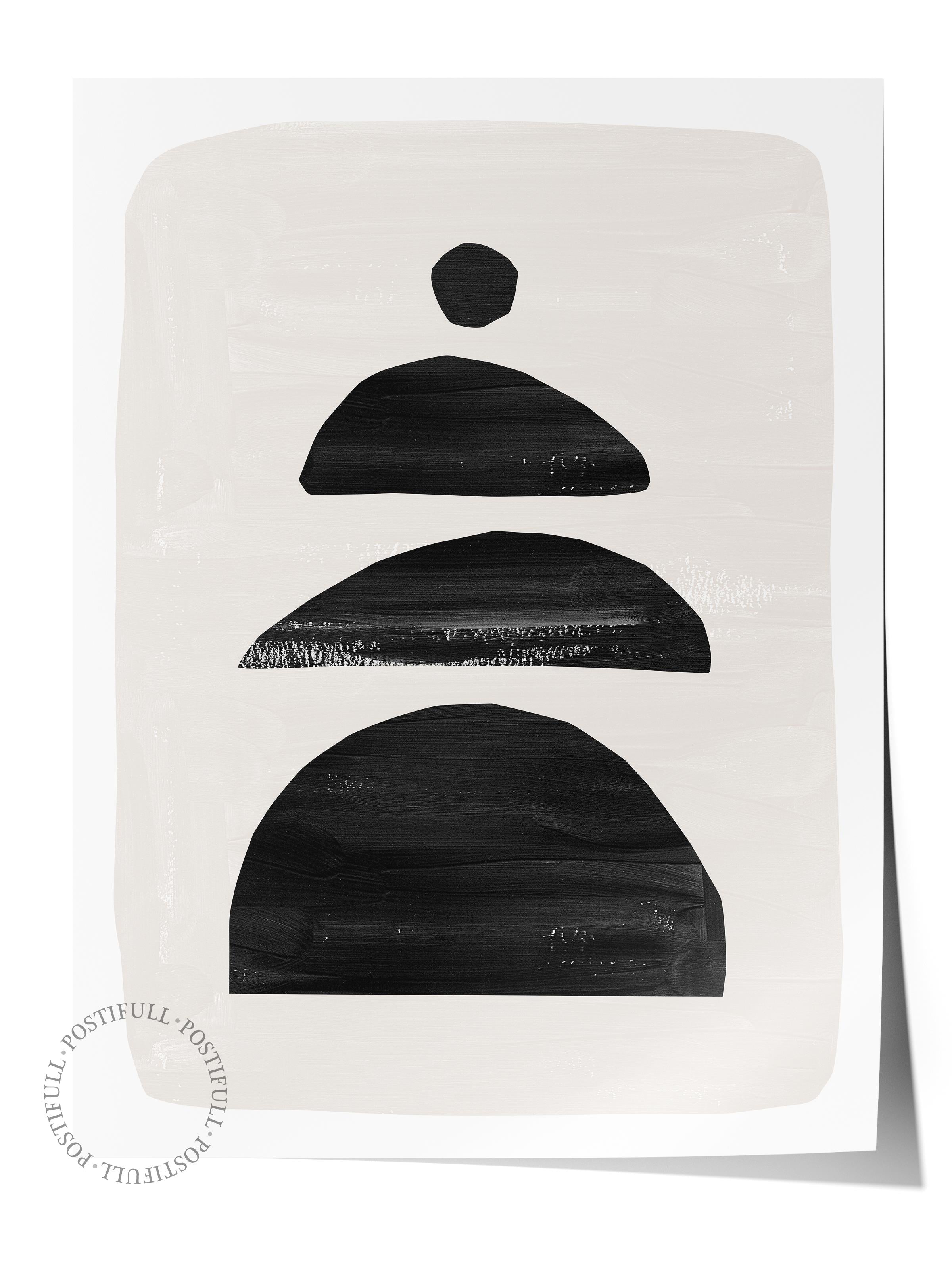 Siyah Beyaz Boho Duvar Dekoru, Çerçevesiz Poster, Çerçevesiz Duvar Tablosu - Fine Art Kağıt