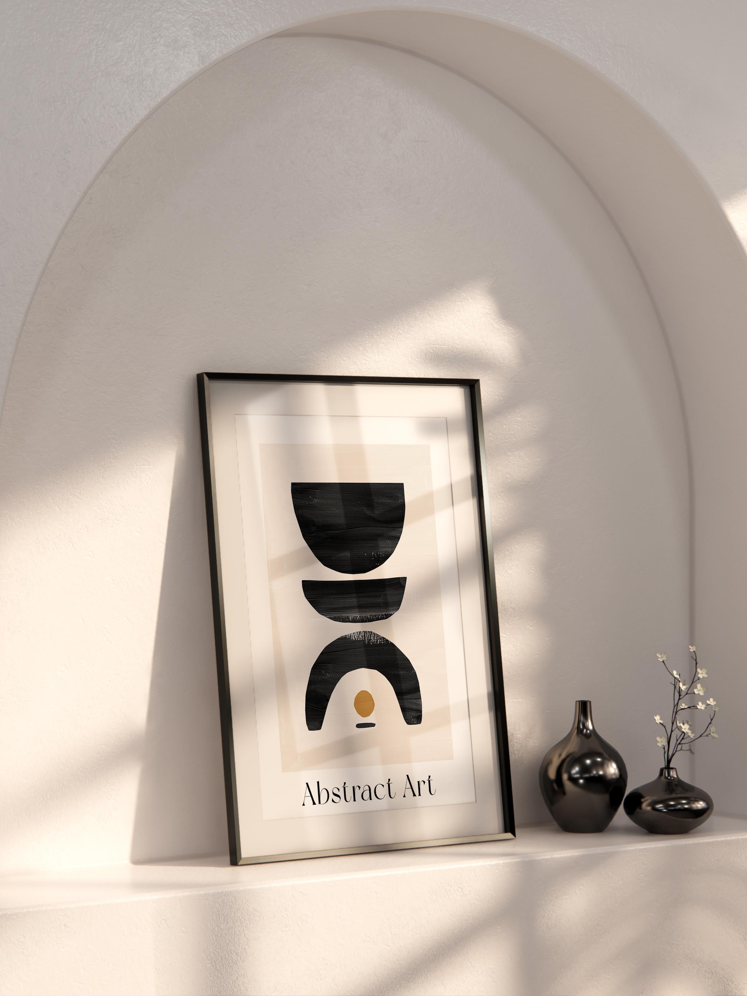 Siyah Beyaz Boho Duvar Dekoru, Çerçevesiz Poster, Çerçevesiz Duvar Tablosu - Fine Art Kağıt