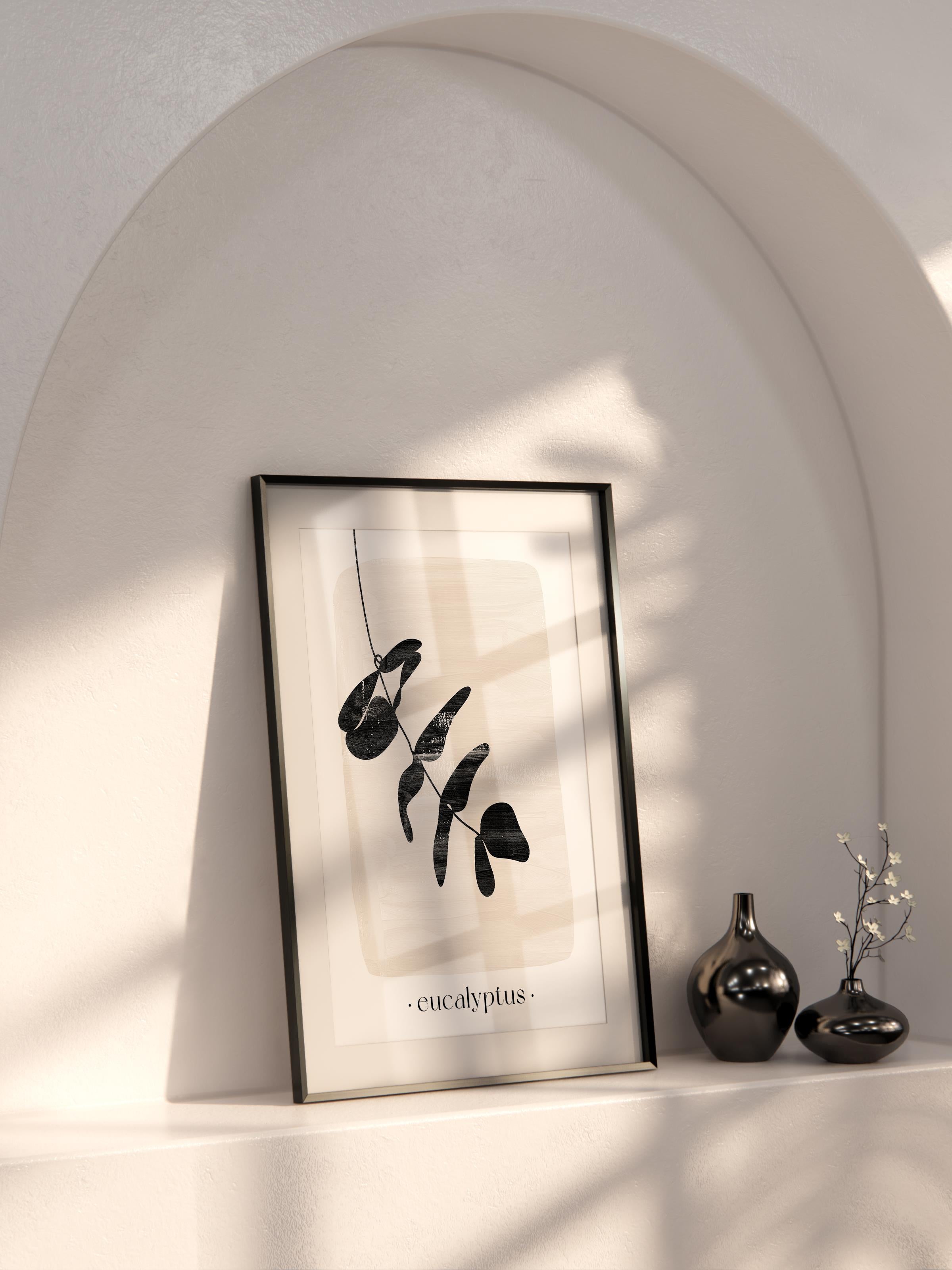 Siyah Beyaz Boho Duvar Dekoru, Çerçevesiz Poster, Çerçevesiz Duvar Tablosu - Fine Art Kağıt