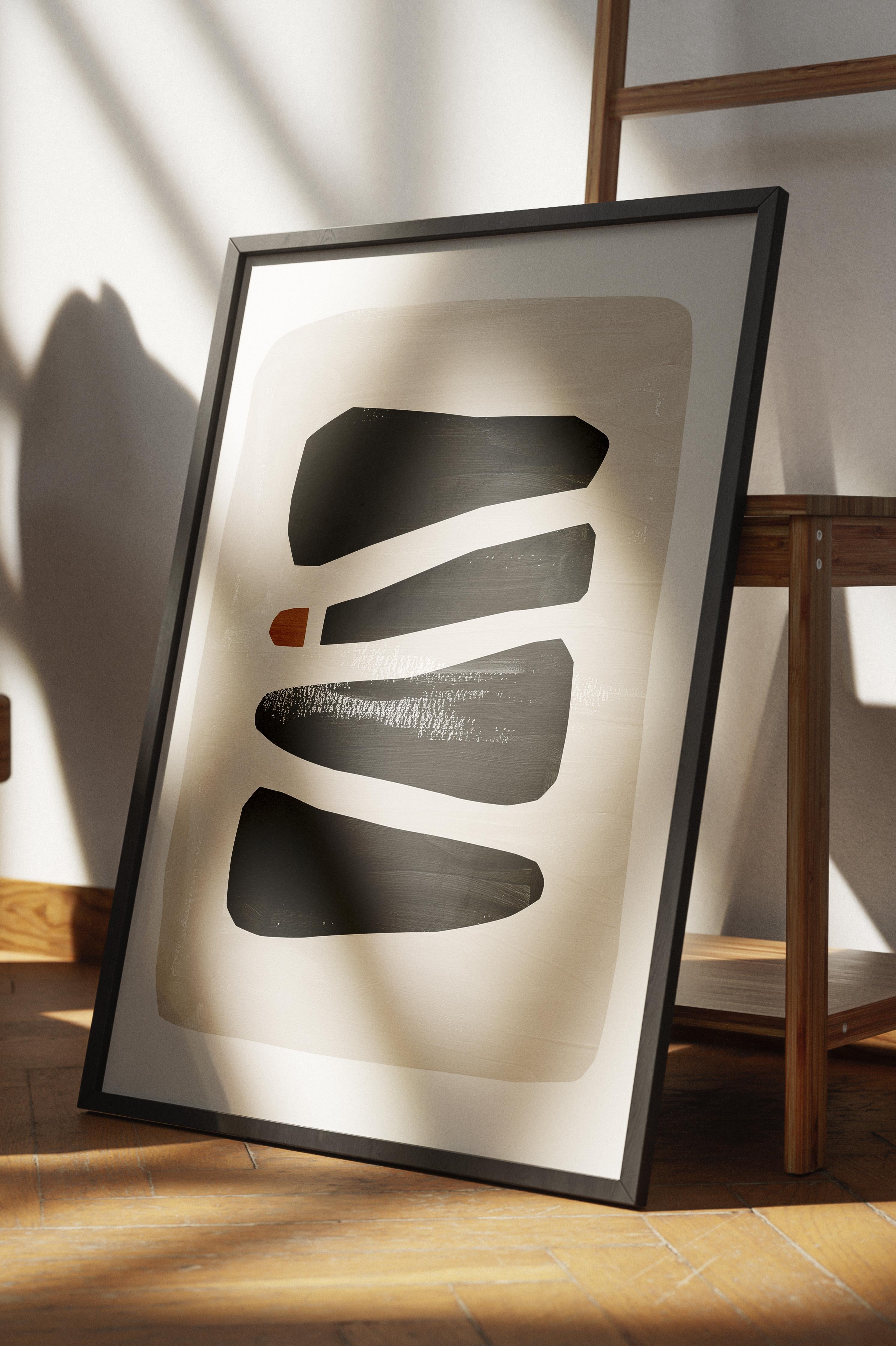 Siyah Beyaz Boho Duvar Dekoru, Çerçevesiz Poster, Çerçevesiz Duvar Tablosu - Fine Art Kağıt