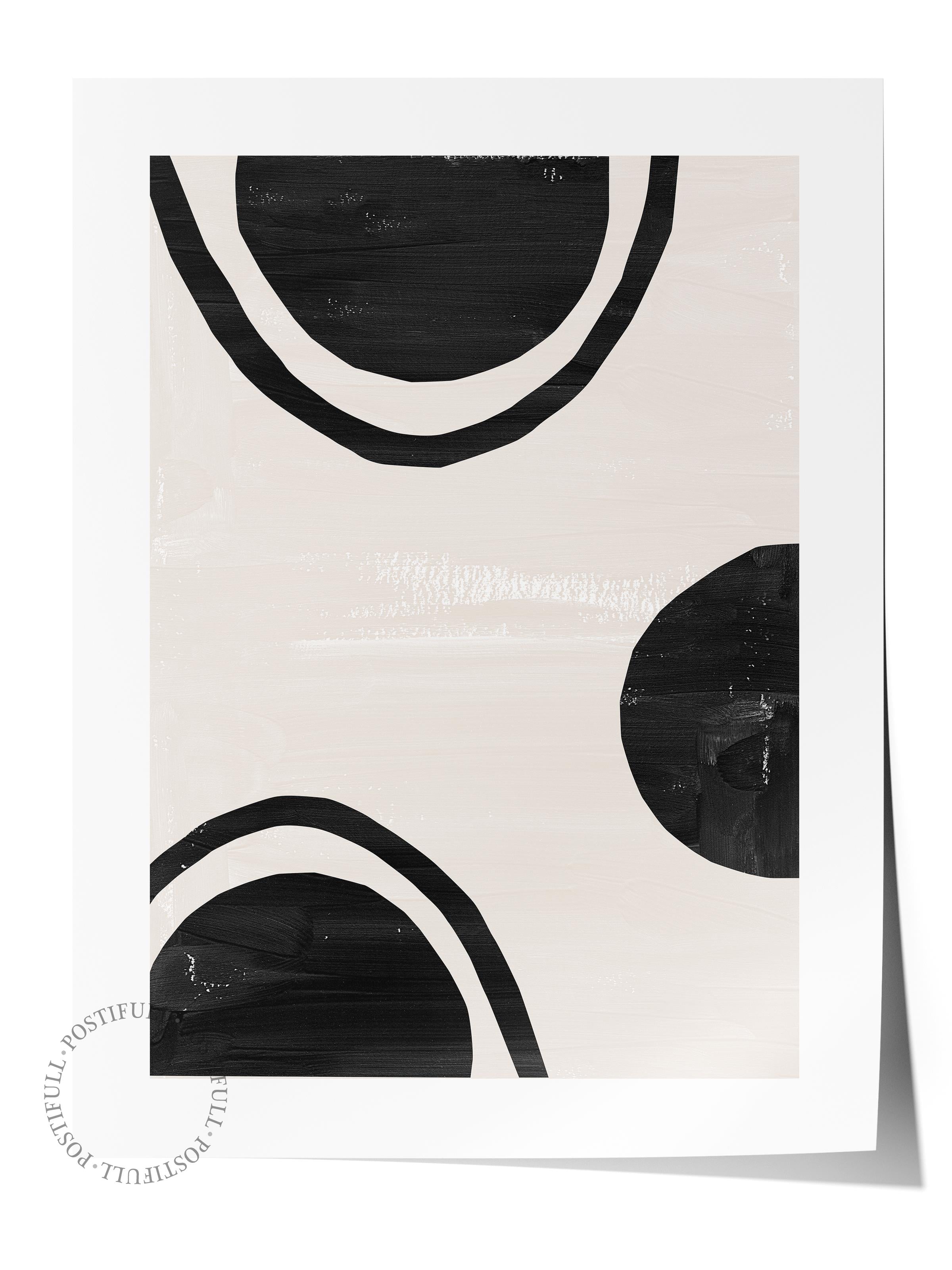 Siyah Beyaz Boho Duvar Dekoru, Çerçevesiz Poster, Çerçevesiz Duvar Tablosu - Fine Art Kağıt