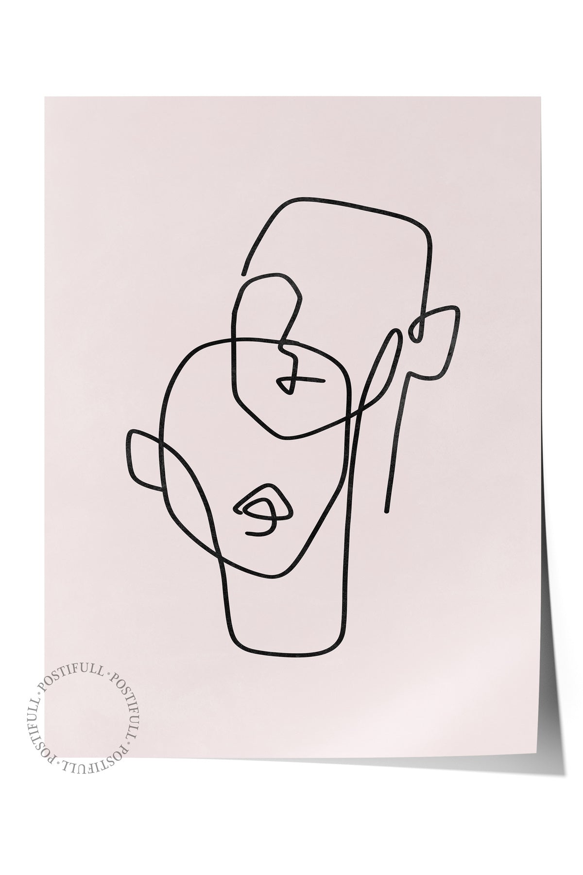 Siyah Beyaz Soyut Temalı Çerçevesiz Poster