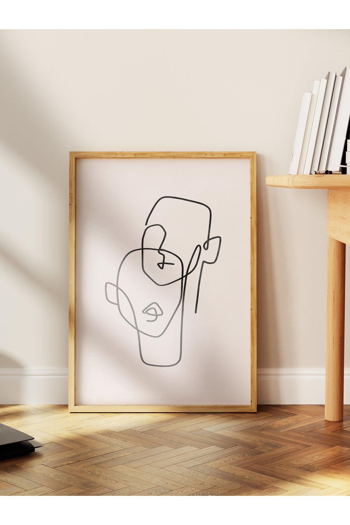 Siyah Beyaz Soyut Temalı Çerçevesiz Poster