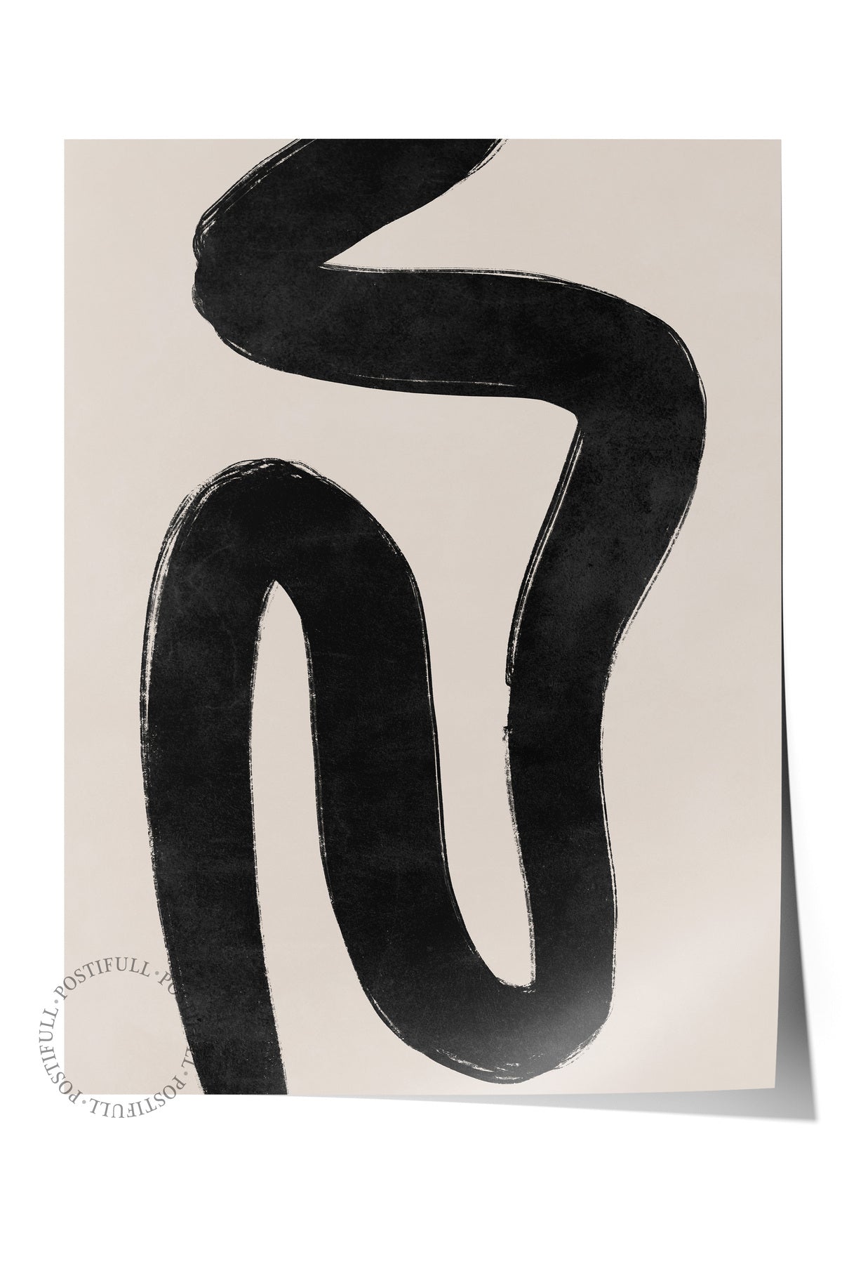 Siyah Beyaz Soyut Temalı Çerçevesiz Poster