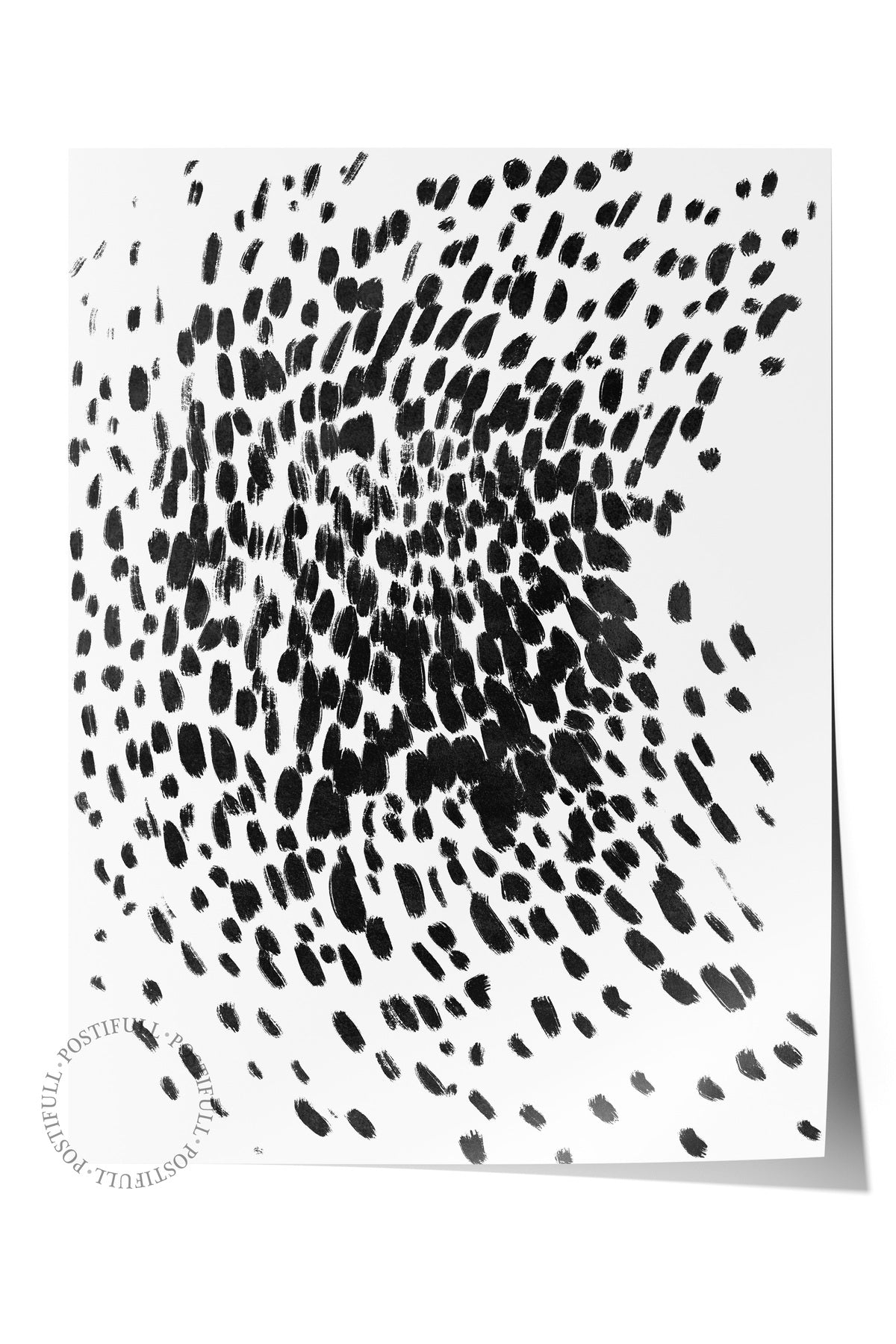 Siyah Beyaz Soyut Temalı Çerçevesiz Poster