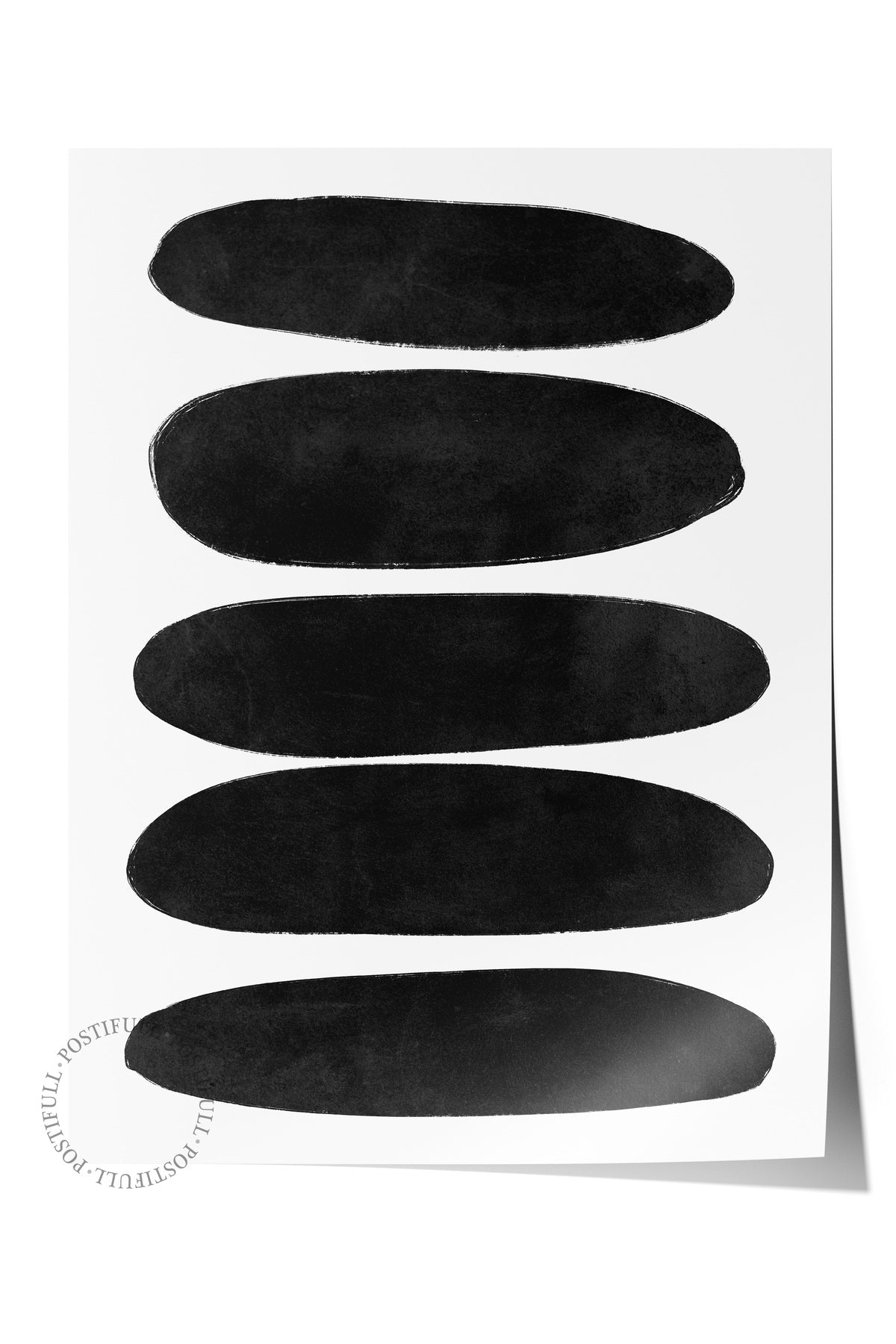 Siyah Beyaz Soyut Temalı Çerçevesiz Poster