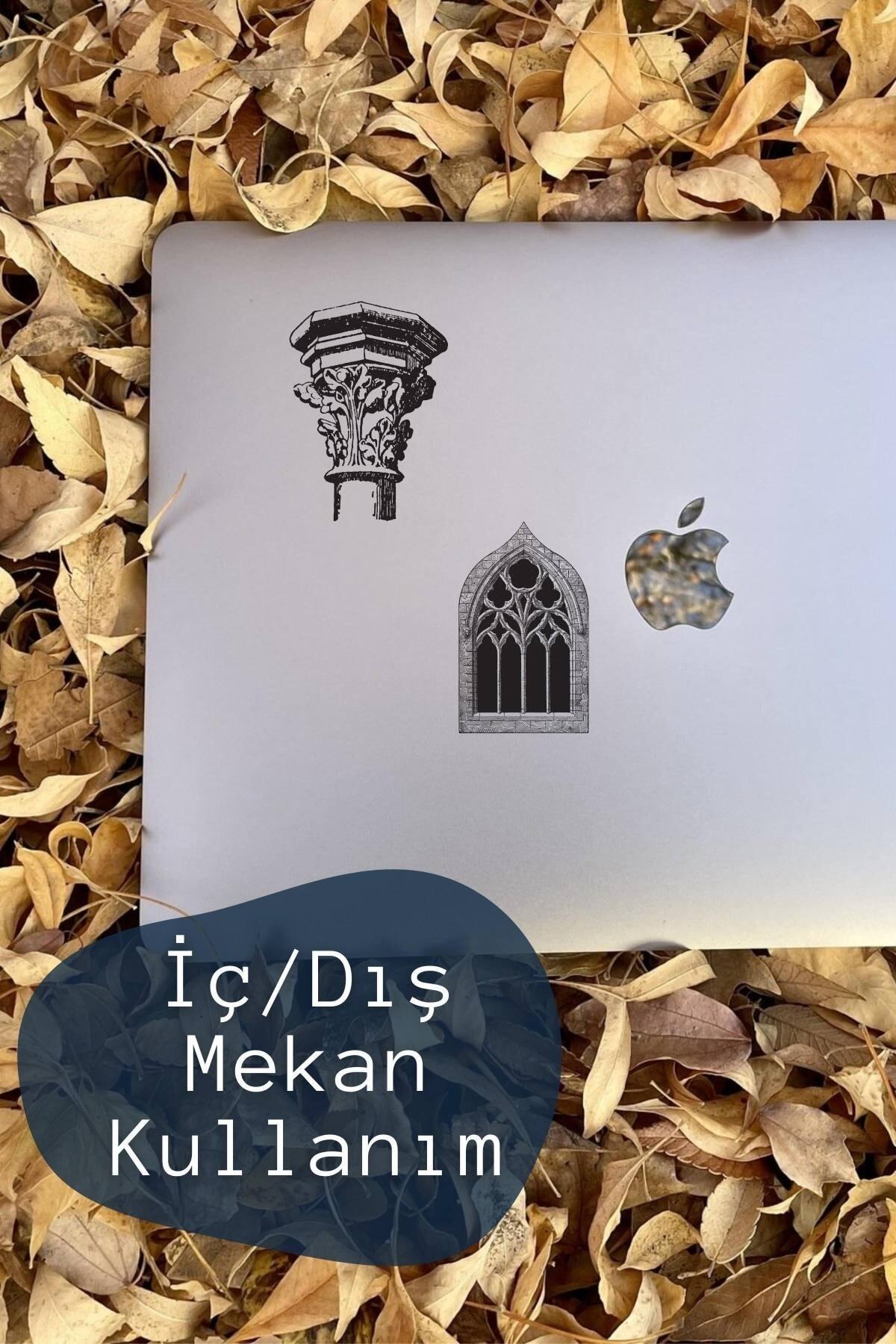 Siyah Beyaz Temalı Sticker Seti - 14 Adet Etiket Seti- Telefon, Tablet, Defter Laptop Uyumlu Etiket