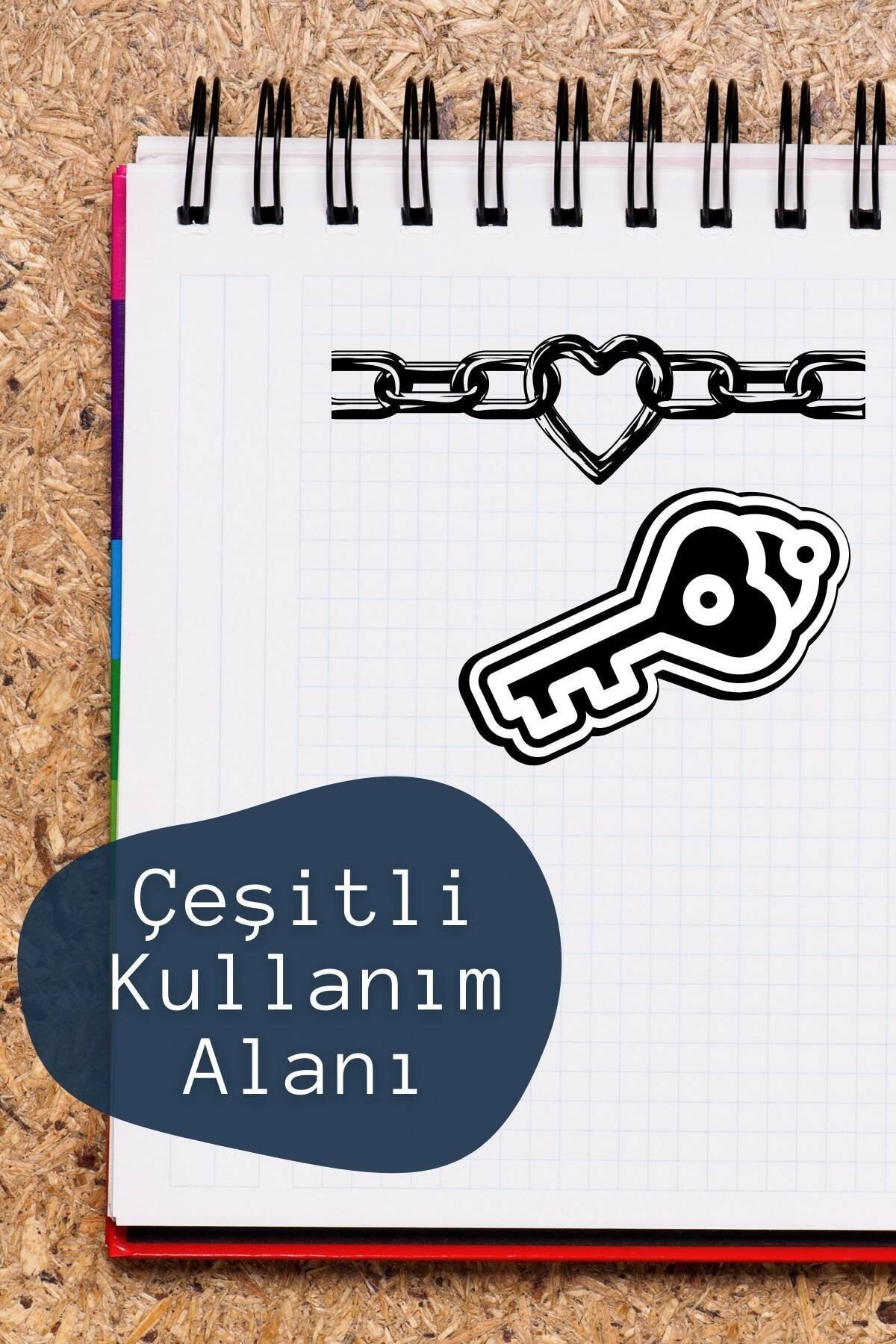 Siyah Beyaz Temalı Sticker Seti - 22 Adet Etiket Seti- Telefon, Tablet, Defter Laptop Uyumlu Etiket