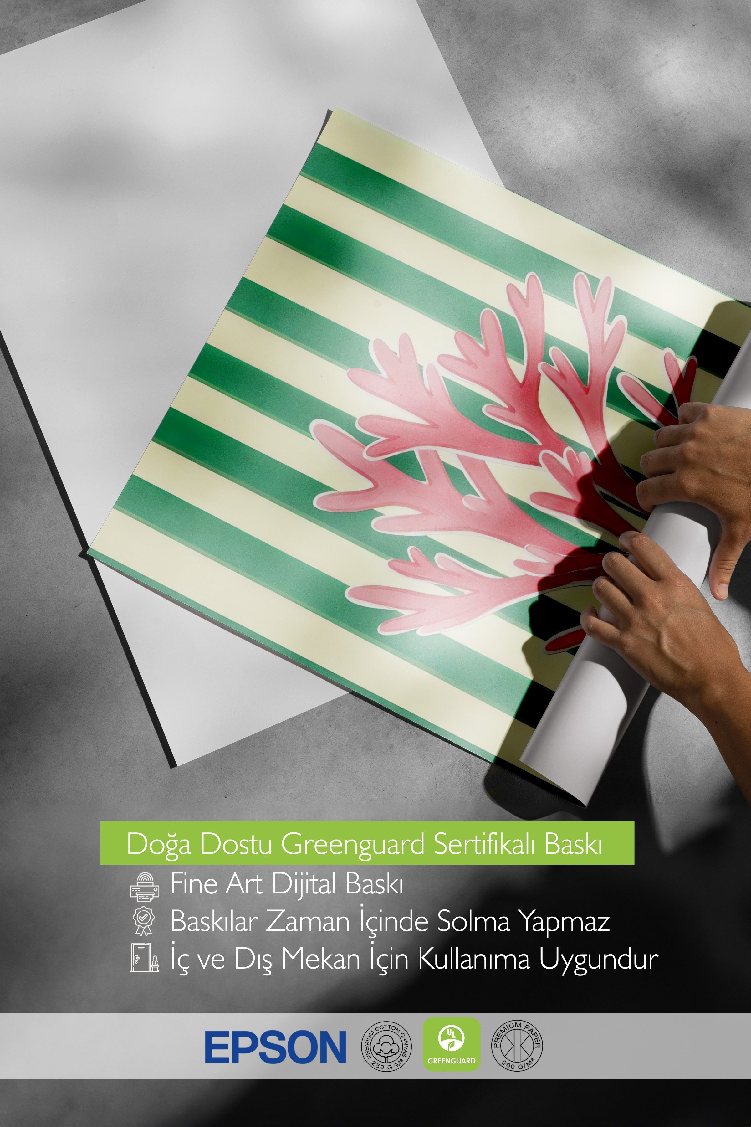 Siyah Çerçeveli Poster Tablo, Pembe Mercan, İllüstrasyon, Pembe Renk Poster, 2025 Yaz Seçkisi, NO:109506