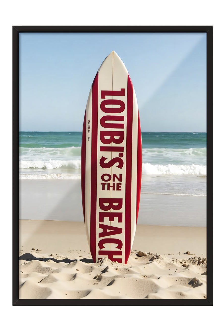LOUBI'S ON THE BEACH Poster Poster – Siyah Çerçeveli Tablo