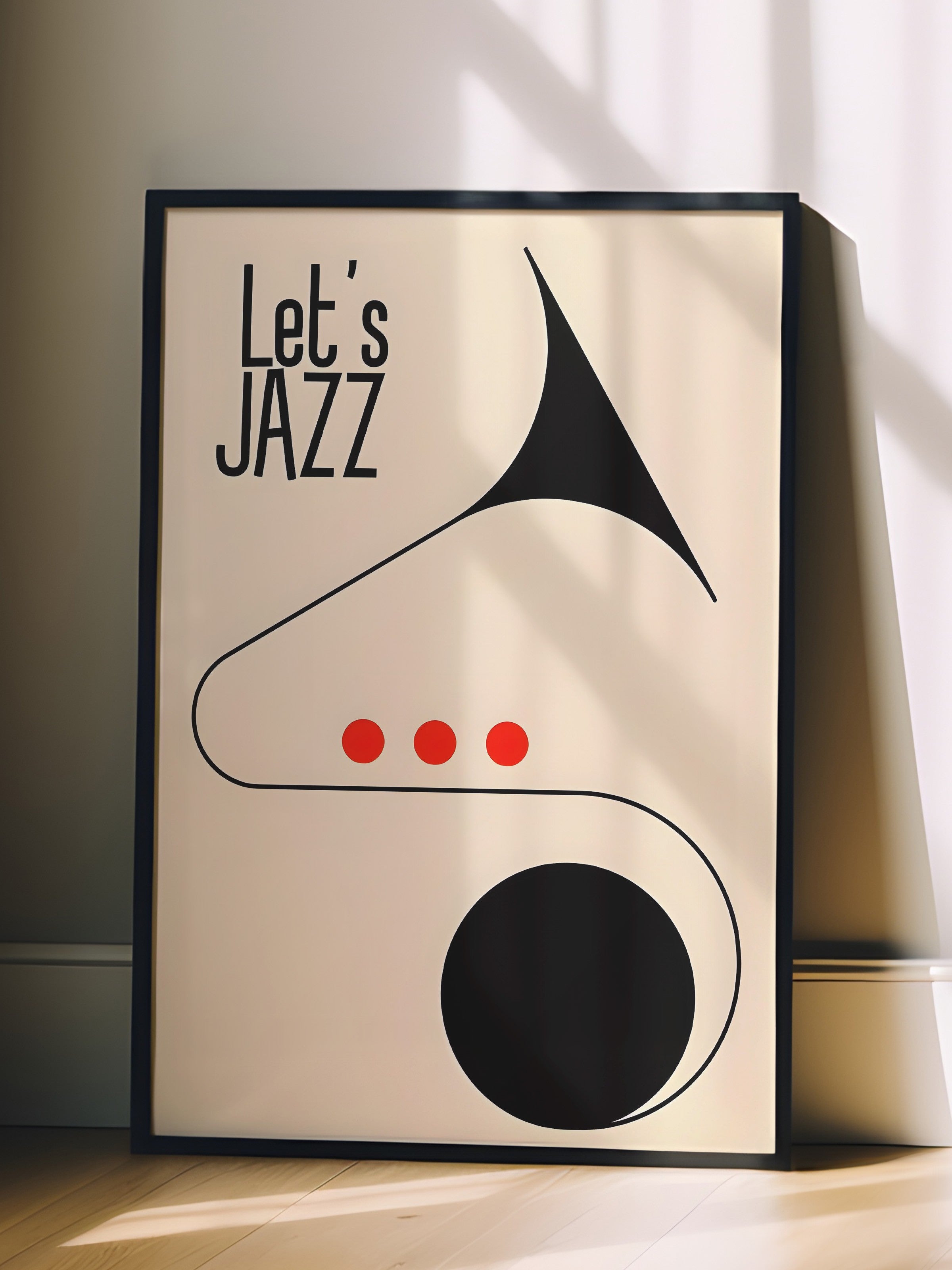 Siyah Çerçeveli Tablo, Let's Jazz - 2, Comfort Serisi Poster ve  Duvar Tablosu, NO:108970