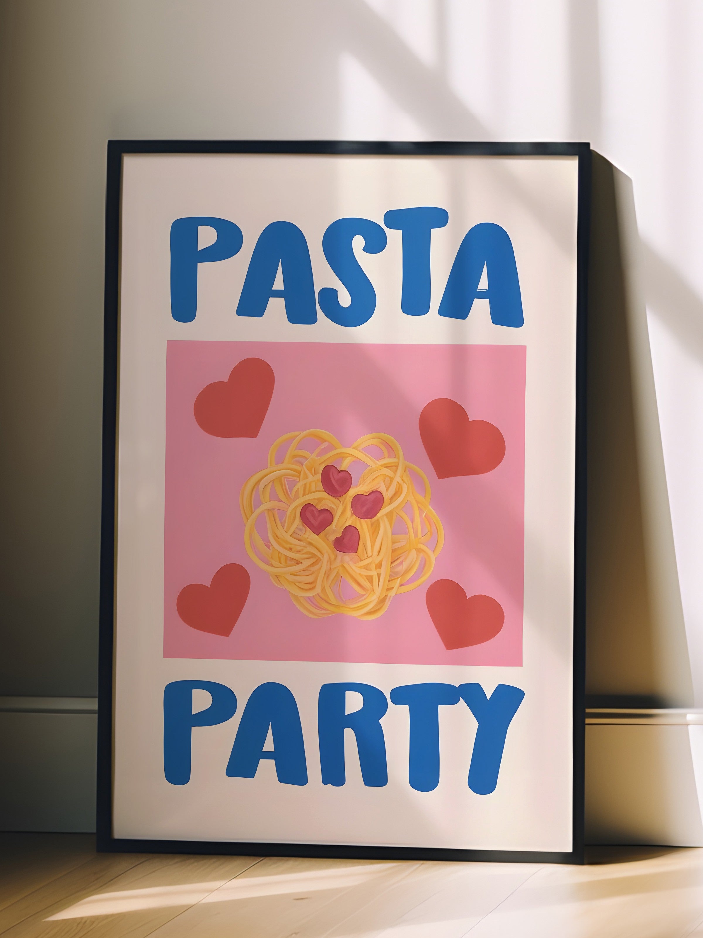 Siyah Çerçeveli Tablo, Pasta Party, Comfort Serisi Mutfak Duvar Tablosu, NO:109124
