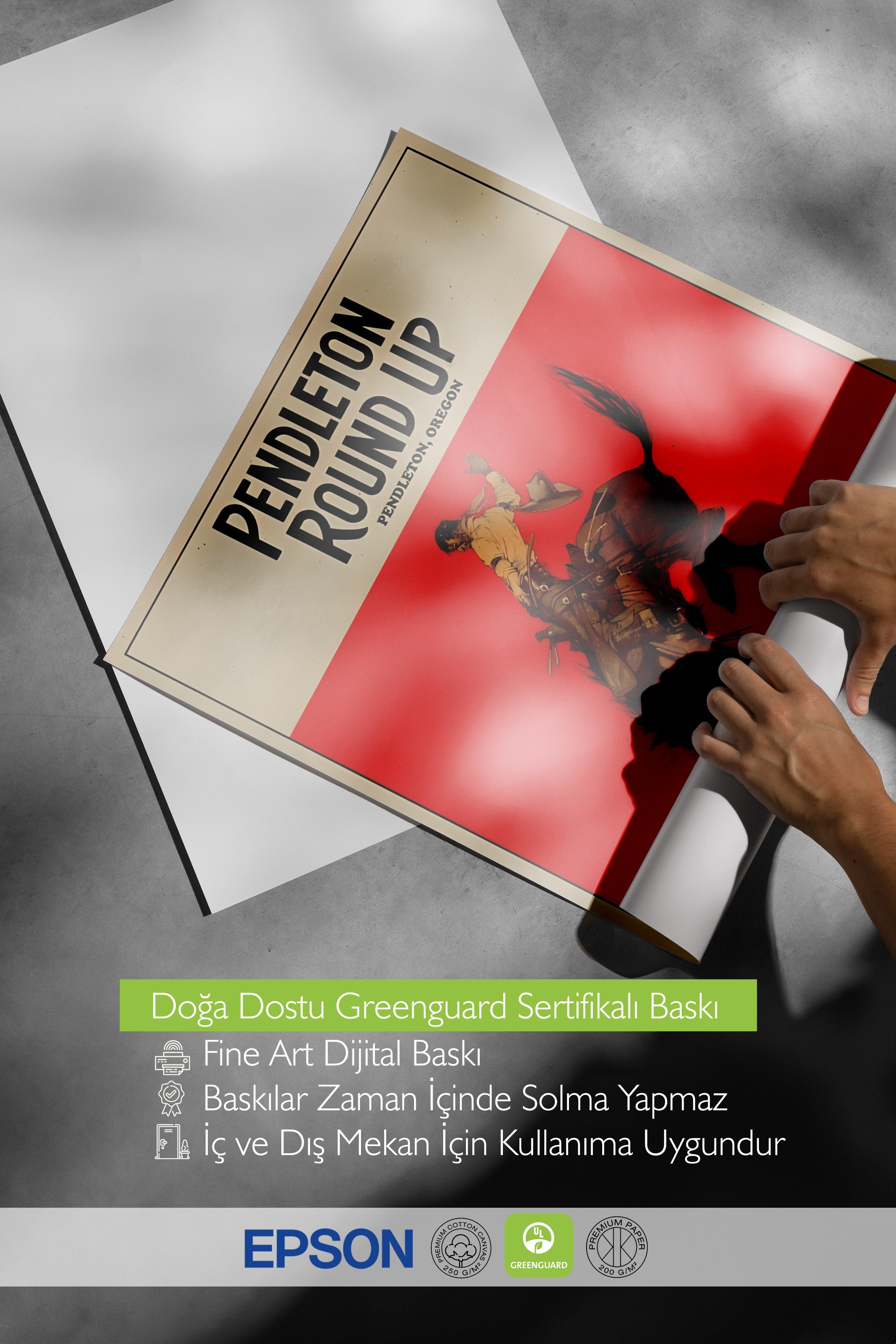 Siyah Çerçeveli Tablo, Pendleton Round Up Rodeo, Comfort Serisi Poster ve Duvar Tablosu, NO:108960