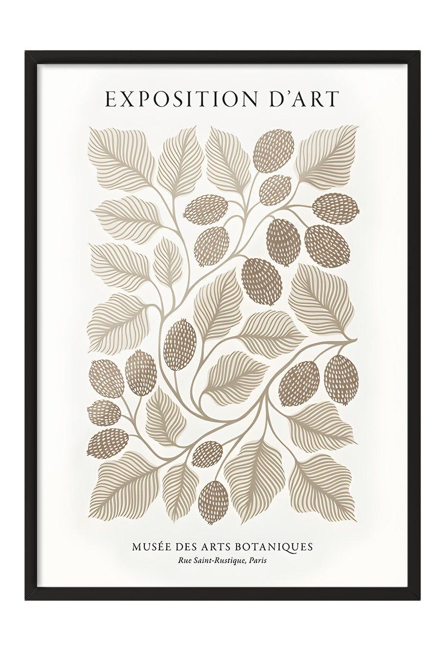 EXPOSITION D’ART Poster – Siyah Çerçeveli Tablo