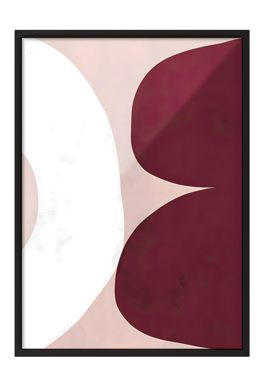 Soyut Formlar Uyumu Minimalist Poster – Siyah Çerçeveli Tablo