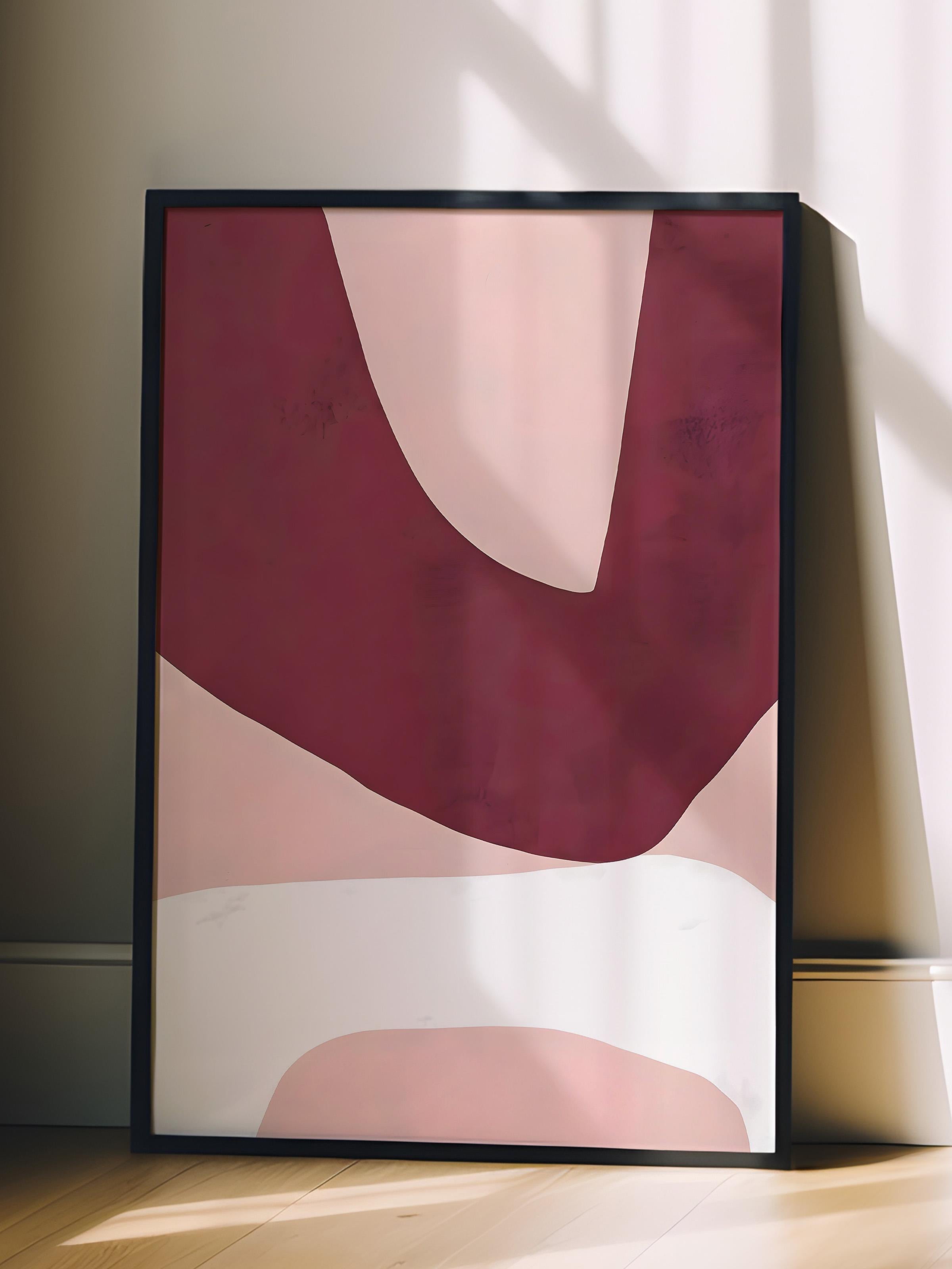 Siyah Çerçeveli Tablo, Poster ve Çerçeve Seti, Asymmetrical Shapes No2 Comfort Serisi NO:108611