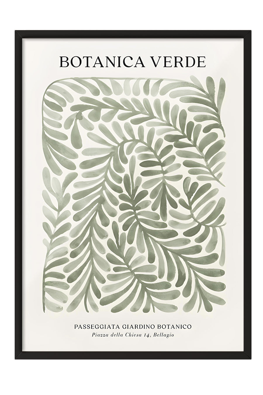Siyah Çerçeveli Tablo, Poster ve Çerçeve Seti, Botanica Verde Comfort Serisi NO:108594