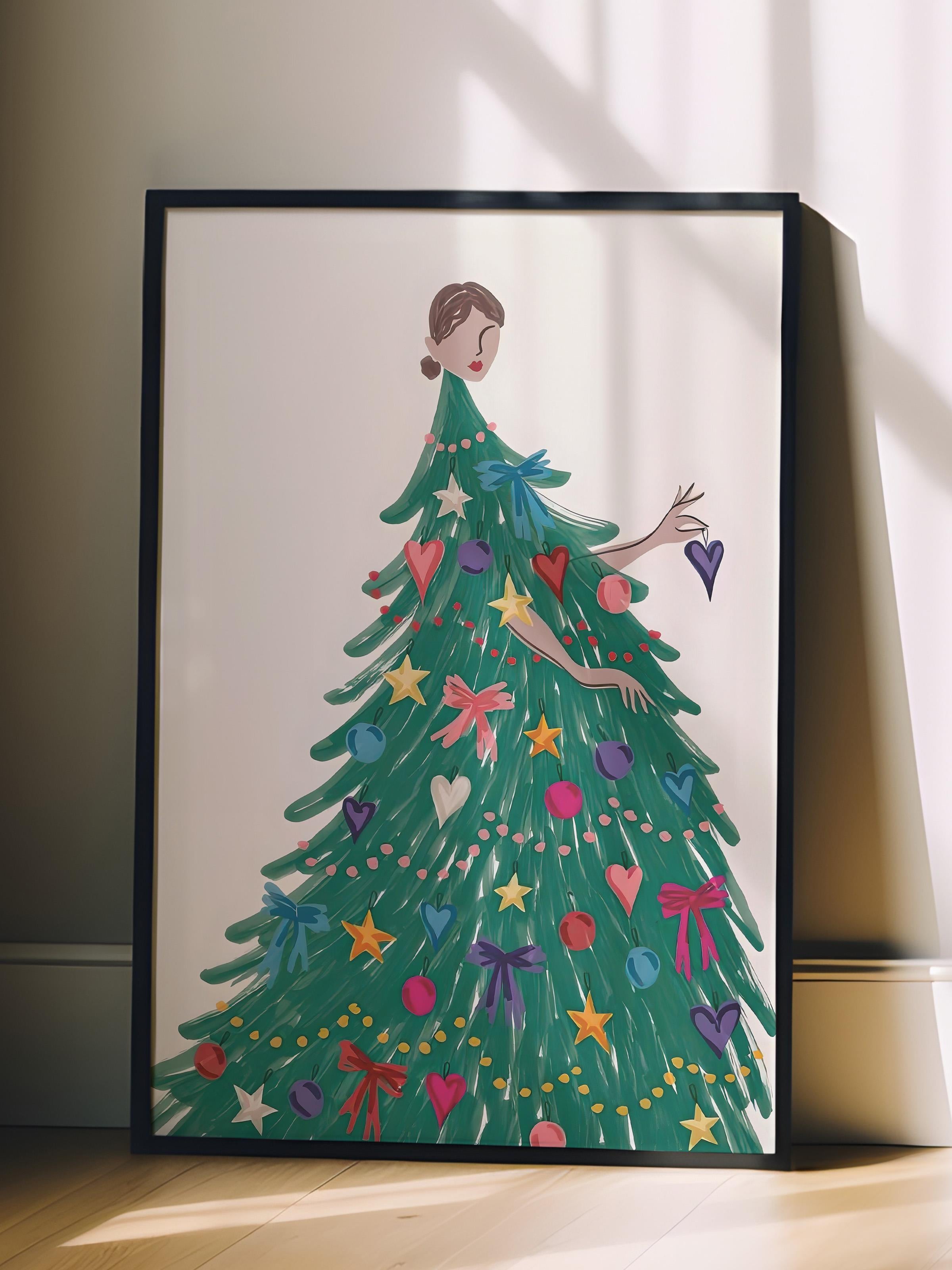Siyah Çerçeveli Tablo, Çerçeveli Yılbaşı Poster, Dress for the Holidays Comfort Serisi NO:108665