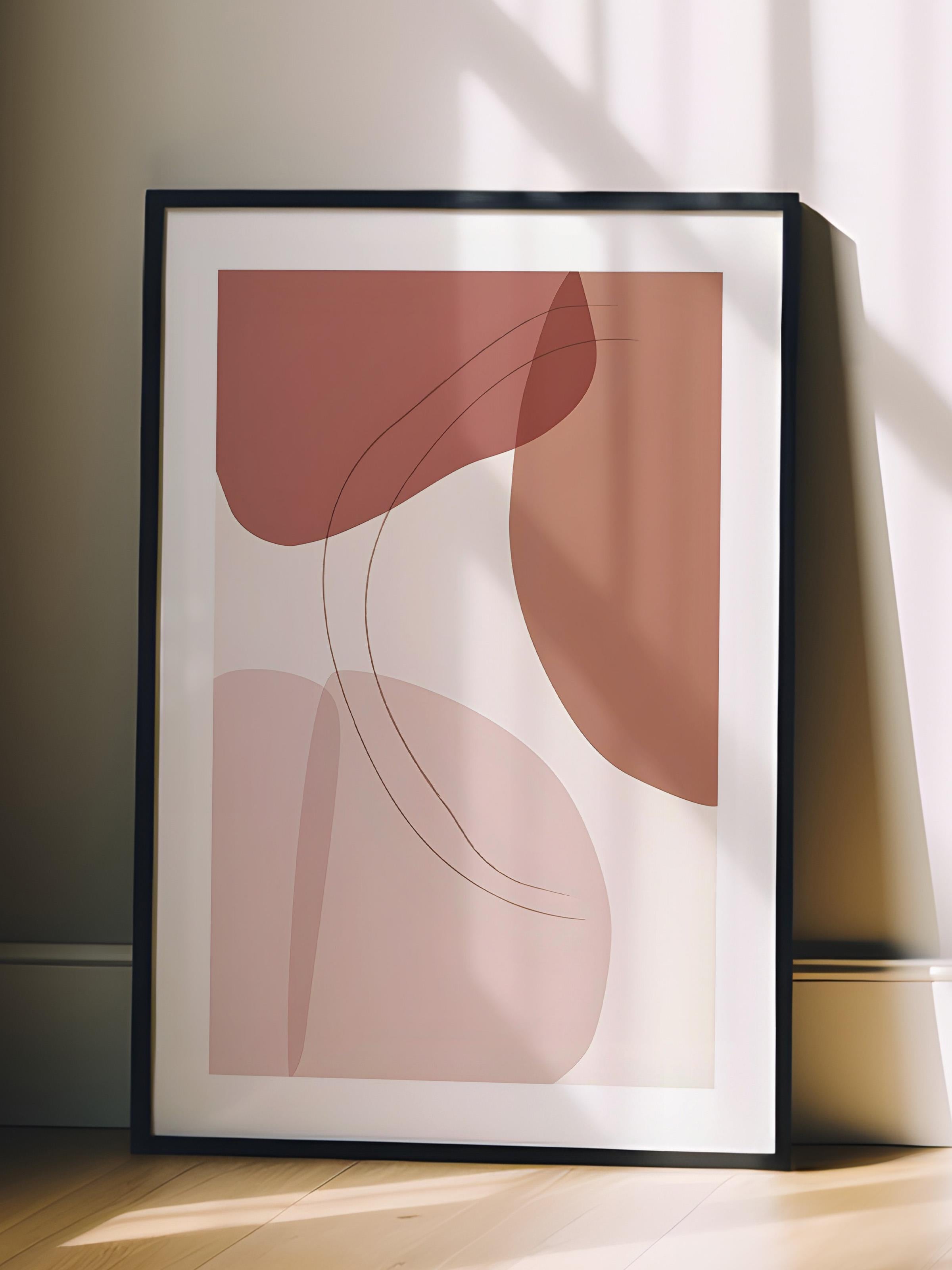 Siyah Çerçeveli Tablo, Poster ve Çerçeve Seti, Graphic Shapes and Lines No2 Comfort Serisi NO:108586