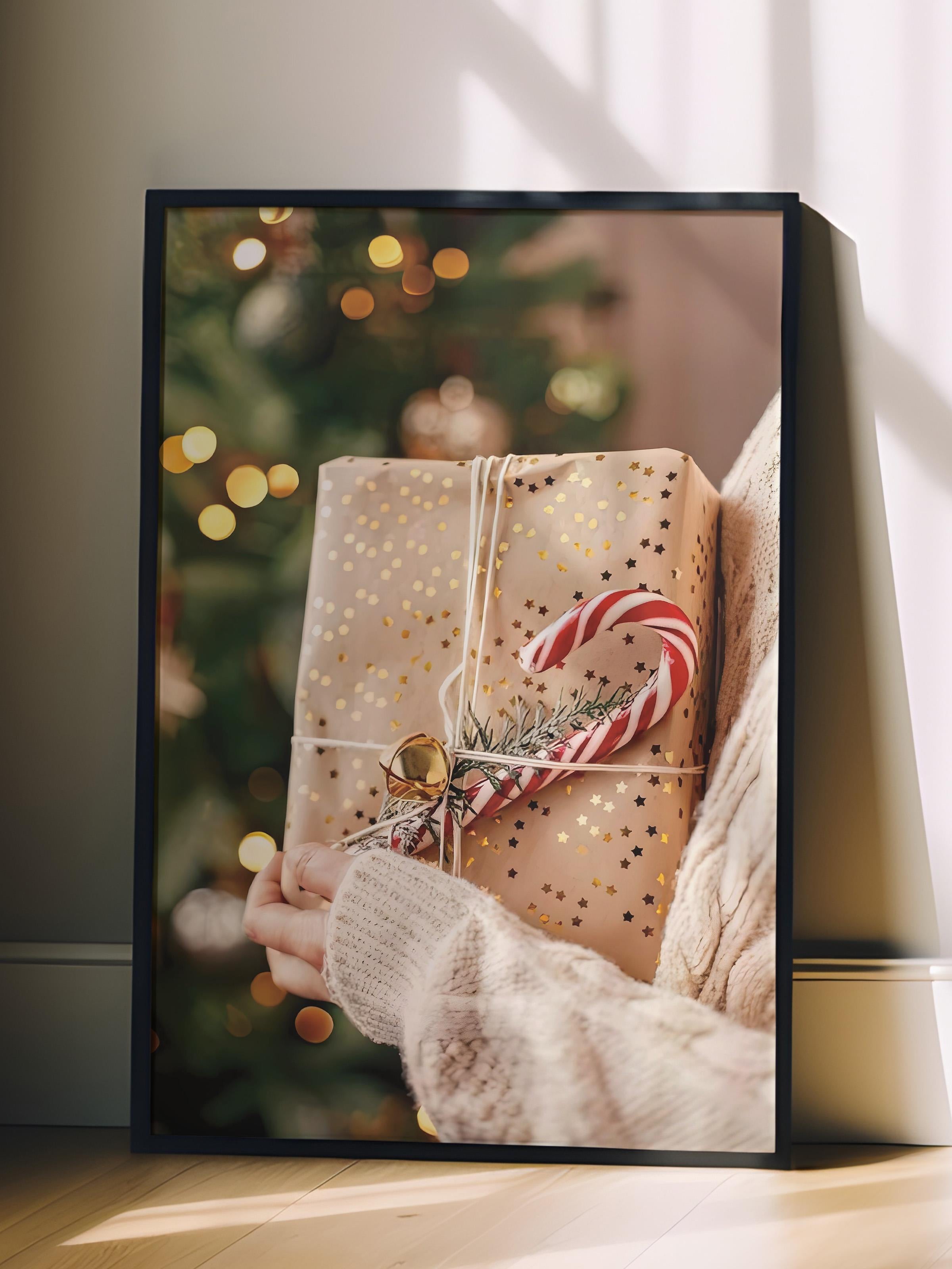 Siyah Çerçeveli Tablo, Yılbaşı Poster, Yılbaşı Dekoru,Holiday Gift Comfort Serisi NO:108629