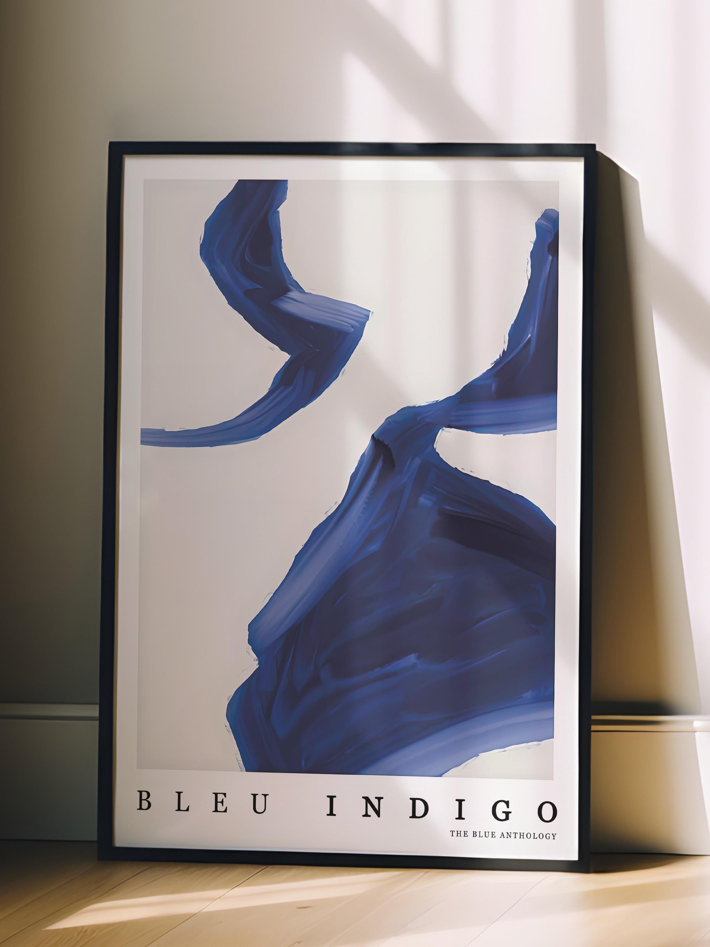 Siyah Çerçeveli Tablo, Poster ve Çerçeve Seti, Indigo Abstract Comfort Serisi NO:108606
