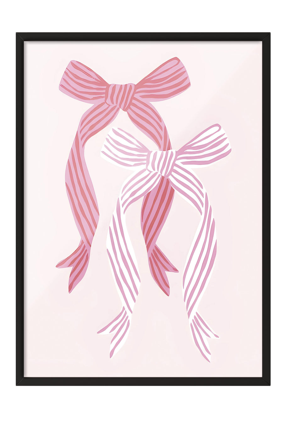 Çizgili Kurdele Deseni Poster – Siyah Çerçeveli Tablo