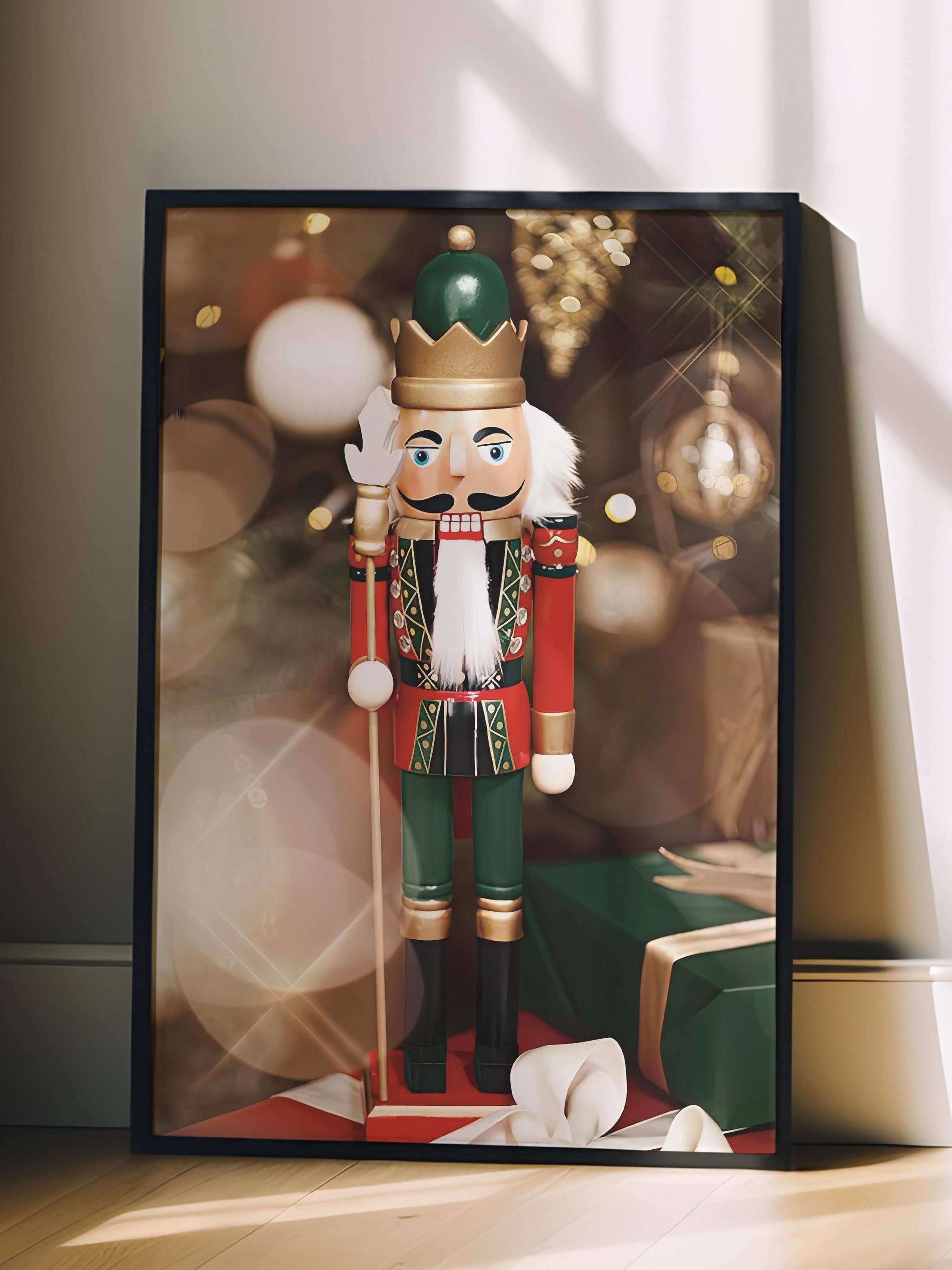 Siyah Çerçeveli Tablo, Yılbaşı Poster, Yılbaşı Dekoru,The Nutcracker Comfort Serisi NO:108647