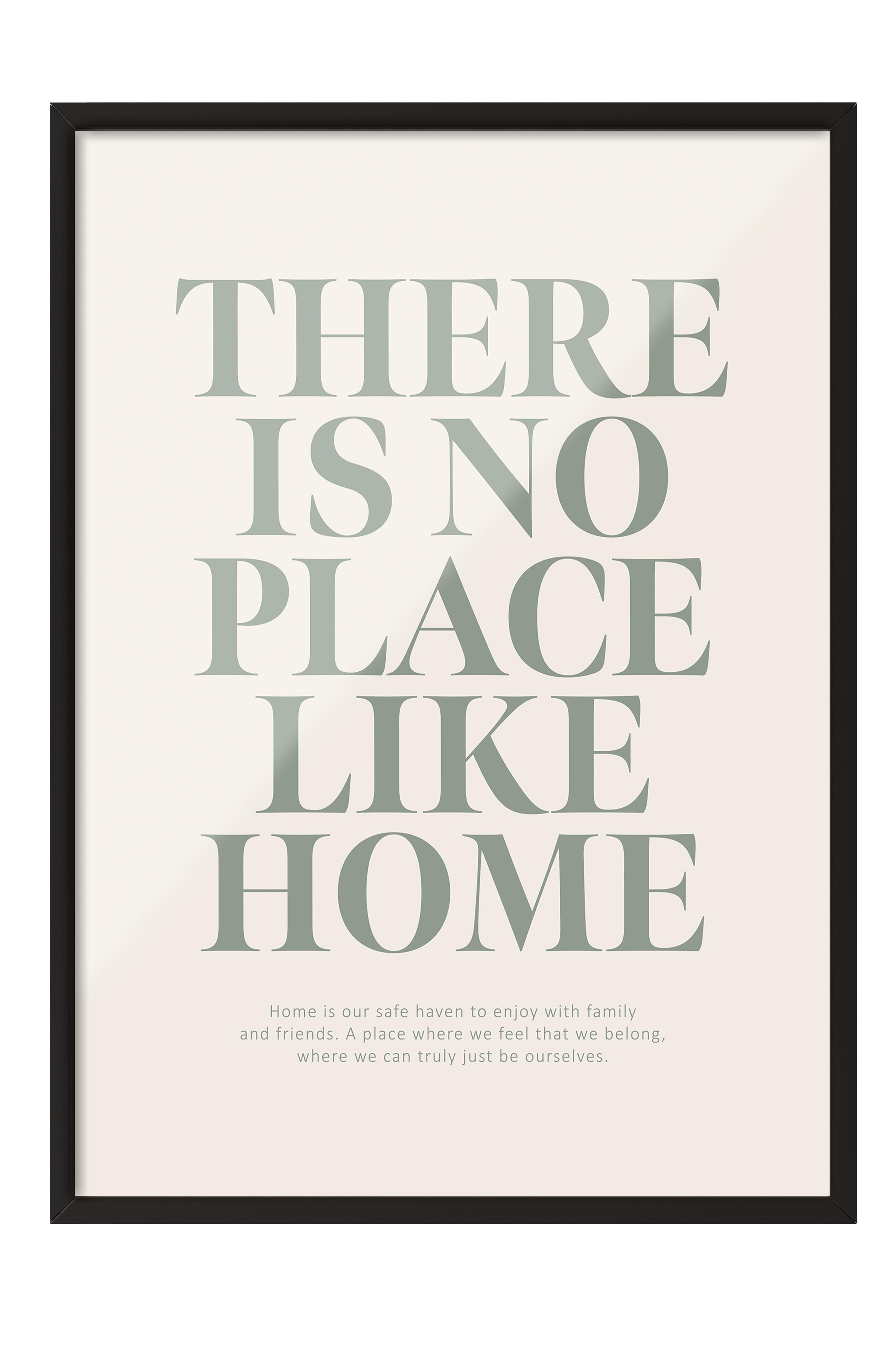 Siyah Çerçeveli Tablo, Poster ve Çerçeve Seti, There Is No Place Like Home Comfort Serisi NO:108596