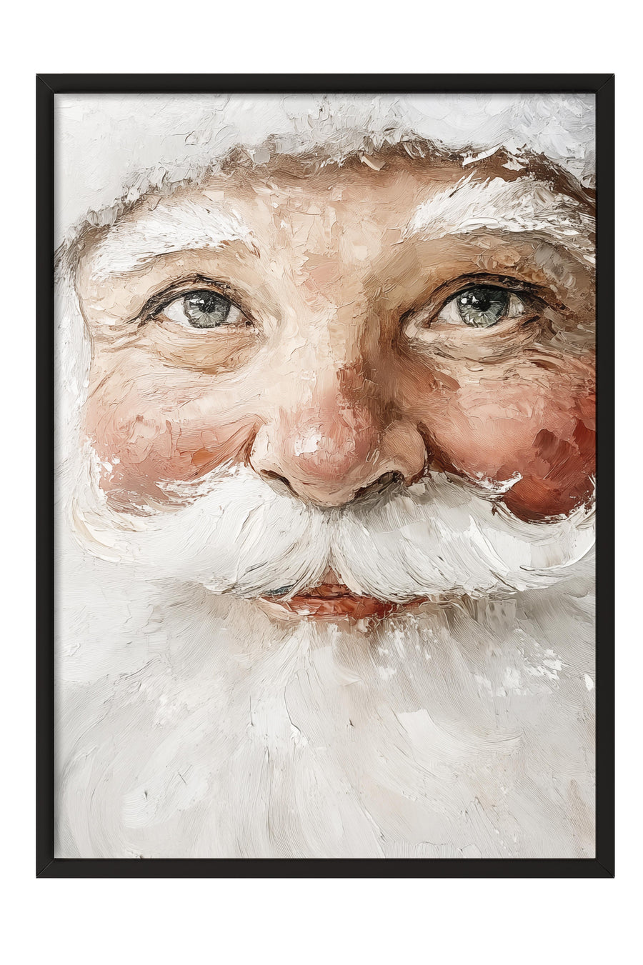 Noel Baba Tasviri Yılbaşı Poster – Siyah Çerçeveli Tablo