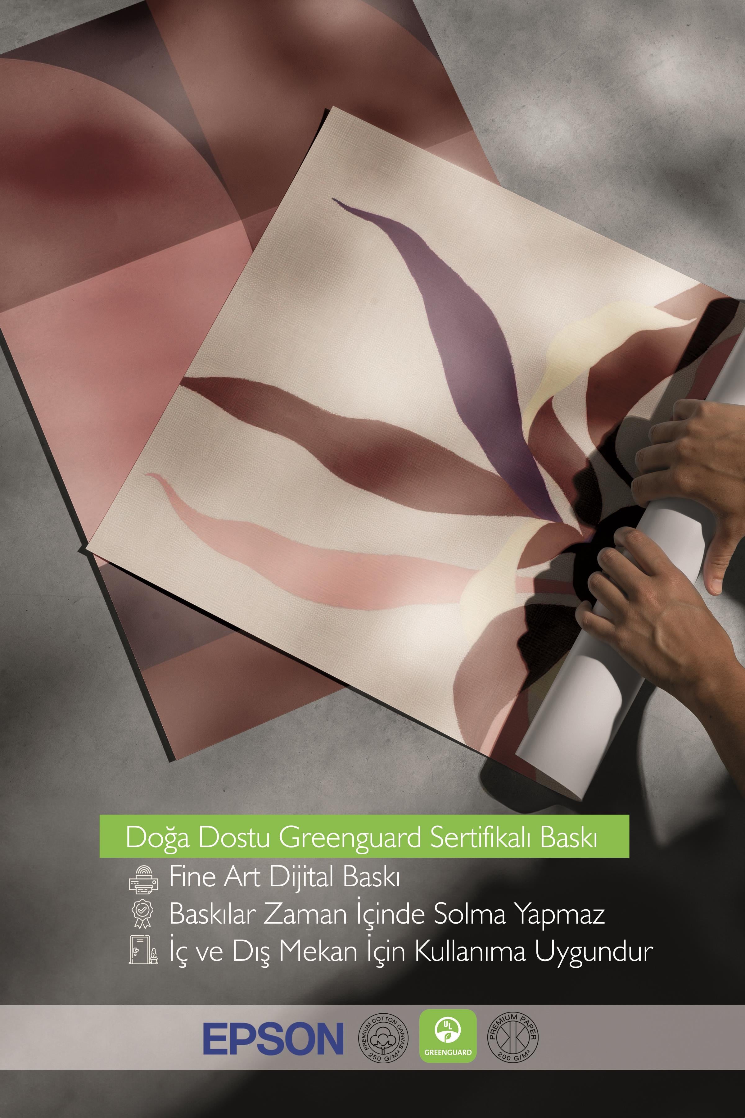 Siyah Çerçeveli Tablo Seti, Bordo Boho Duvar Tablosu, 3 Adet Poster Seti, No:300765
