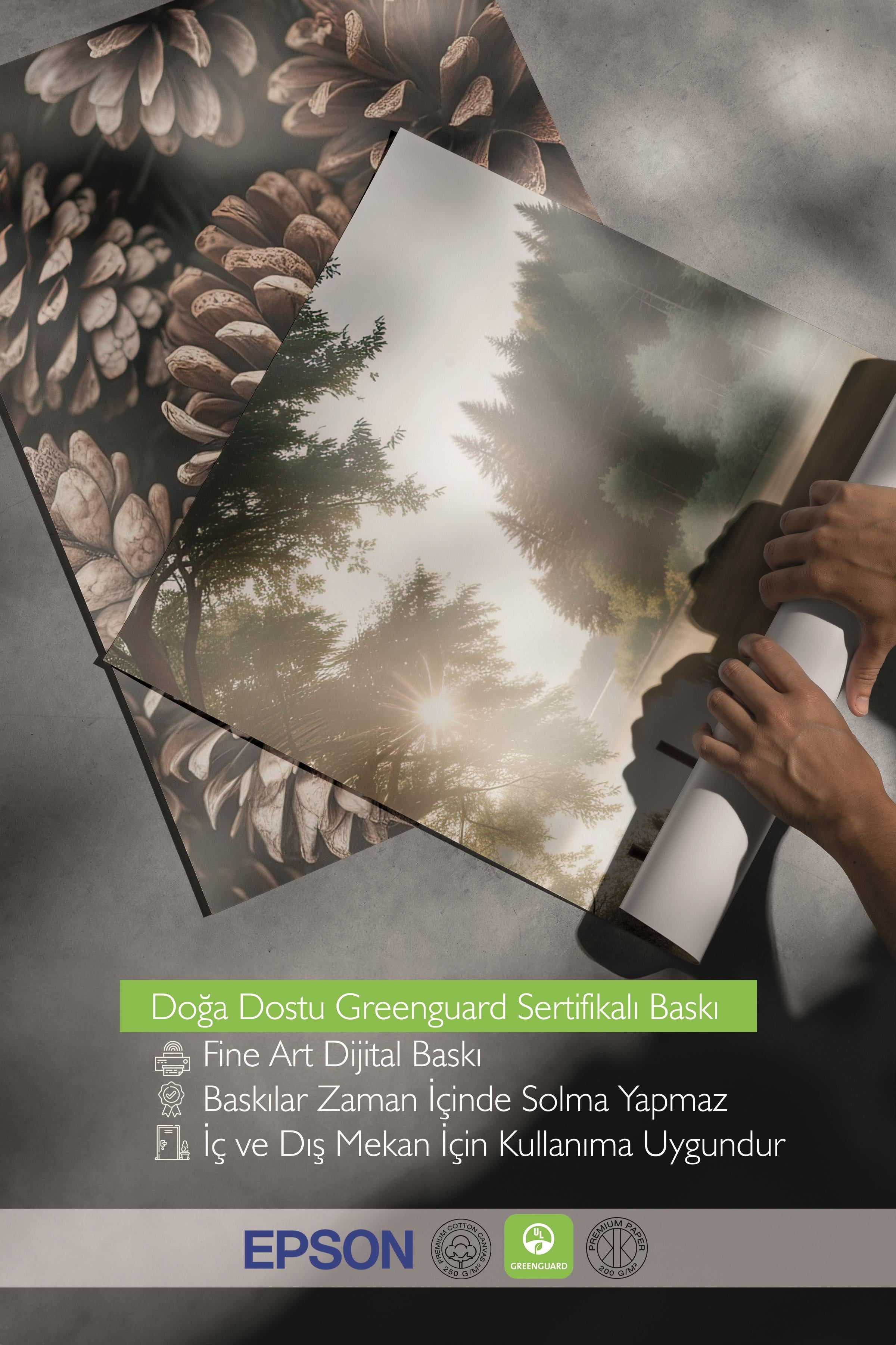 Siyah Çerçeveli Tablo Seti, Doğa Fotoğrafı Duvar Tablosu, 3 Adet Poster Seti, No:300702