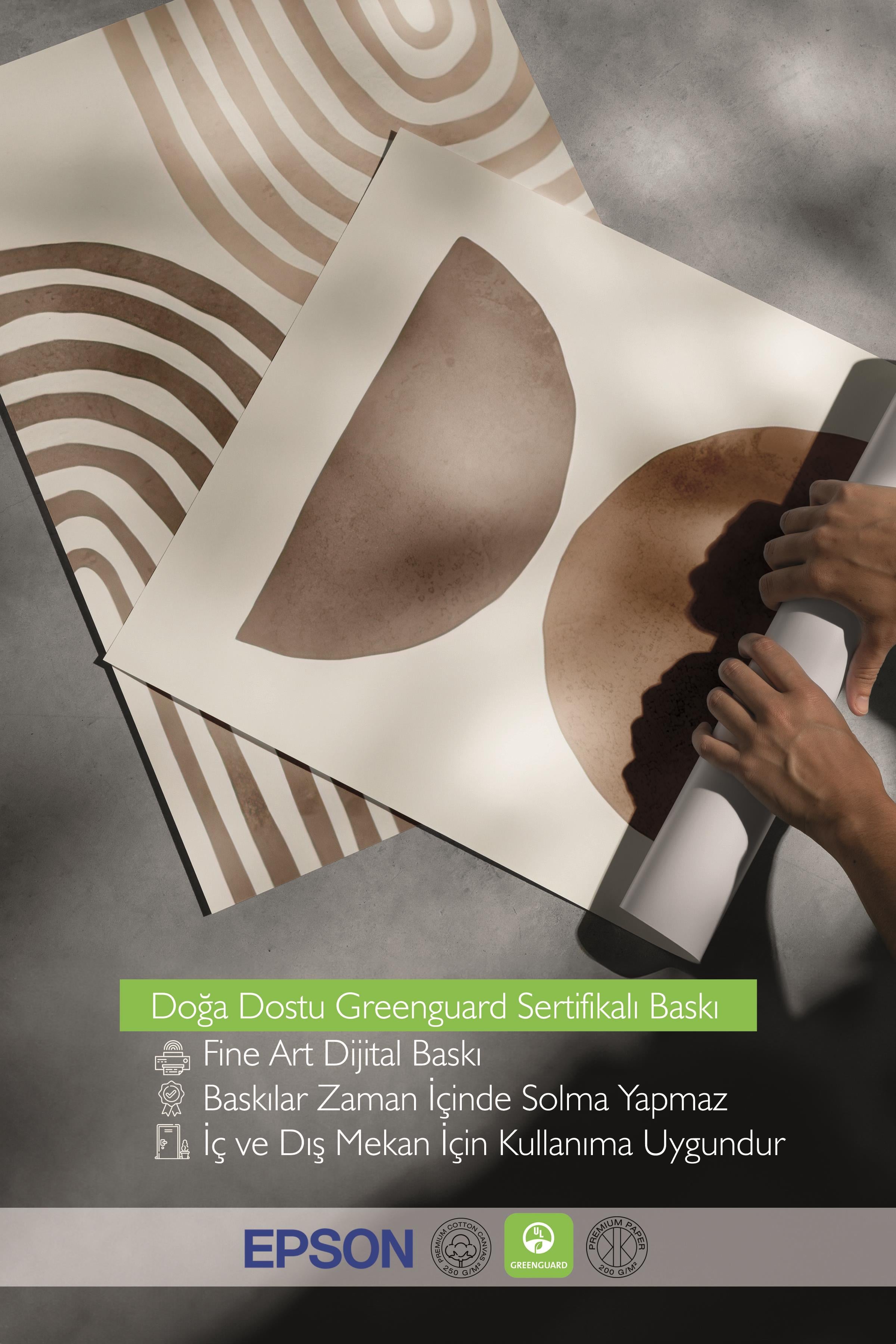 Siyah Çerçeveli Tablo Seti, Kahverengi Soft Bohem Duvar Tablosu, 3 Adet Poster Seti, No:300700